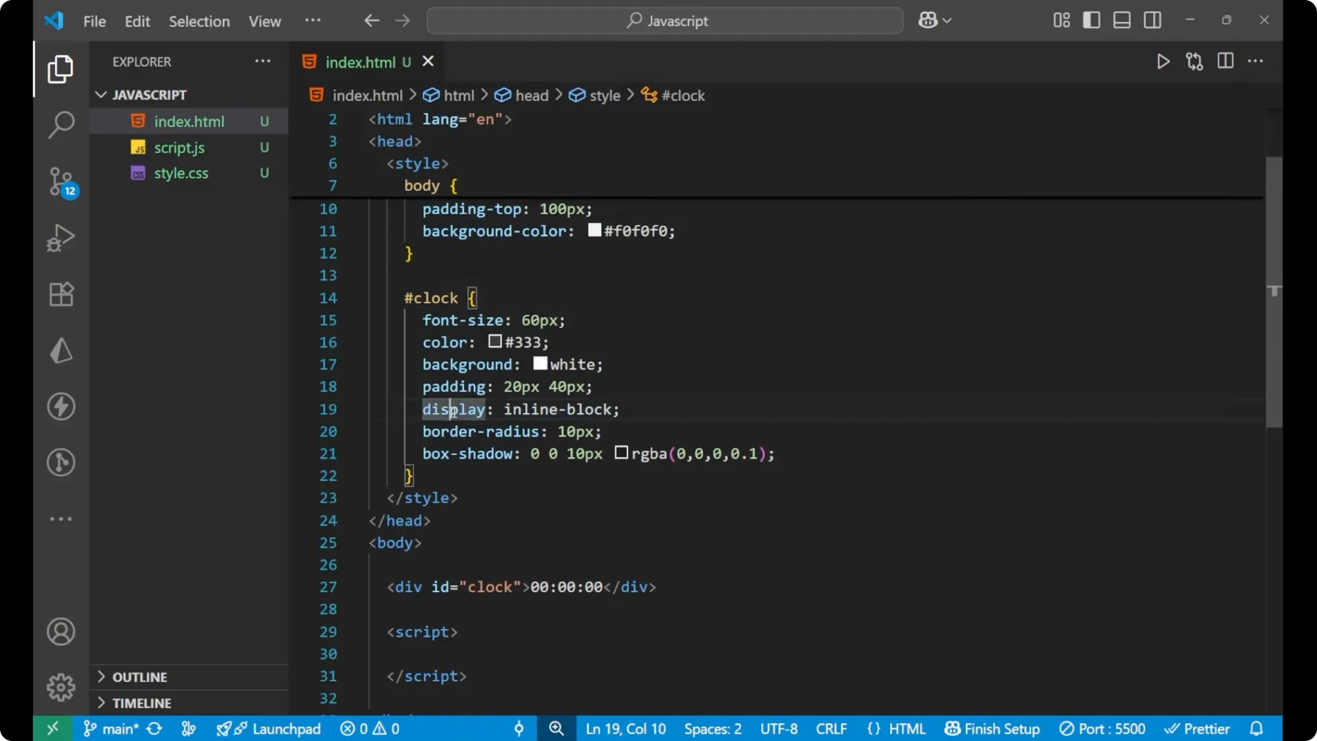 Build a Real-Time Digital Clock Using JavaScript Easily screenshot 1