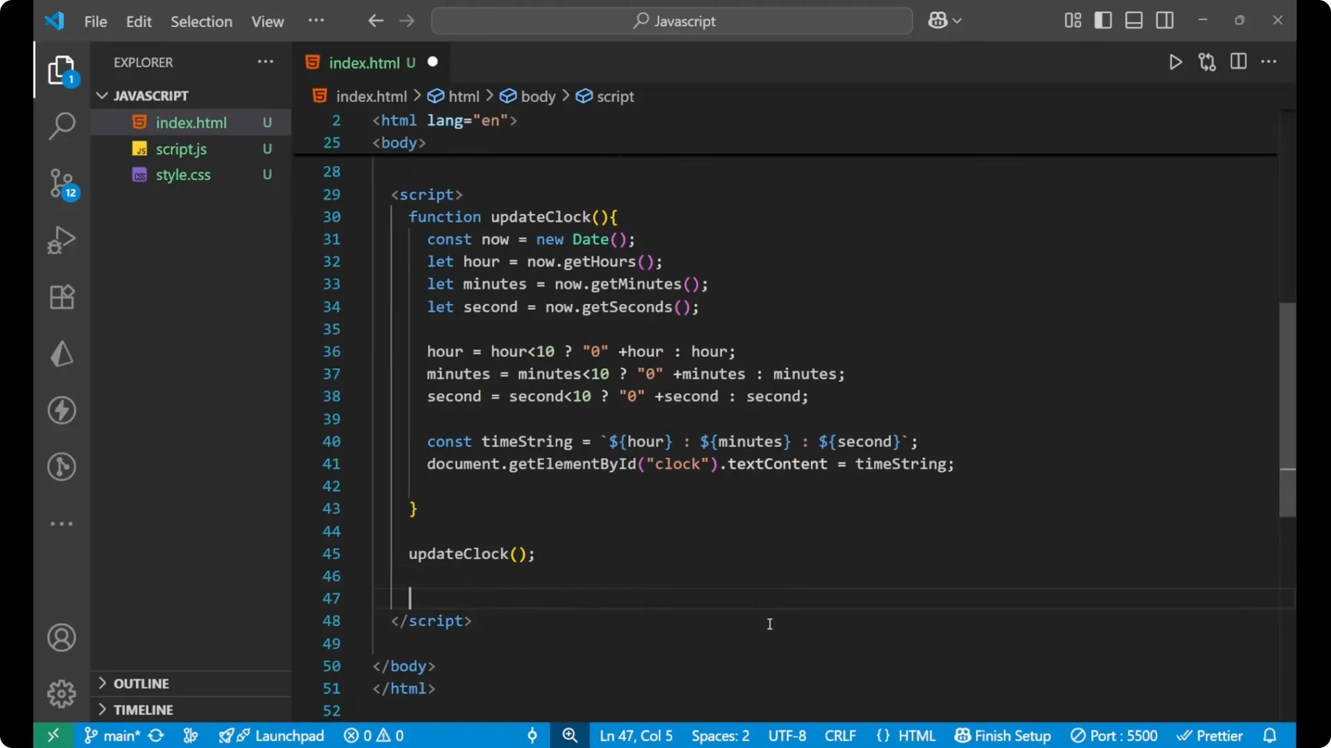 Build a Real-Time Digital Clock Using JavaScript Easily screenshot 14