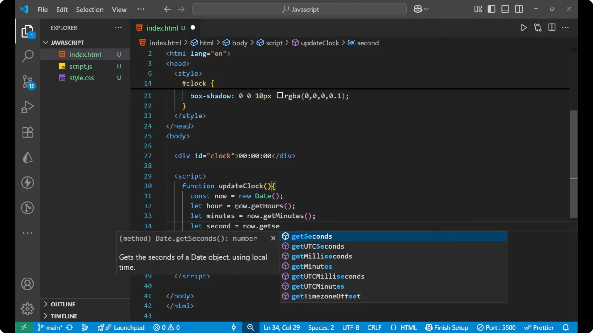 Build a Real-Time Digital Clock Using JavaScript Easily screenshot 7