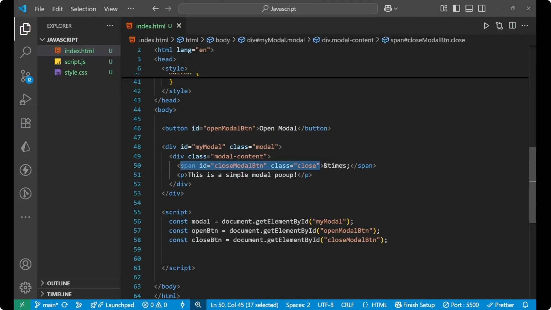 Create a Custom JavaScript Modal Popup: A Simple Guide  2