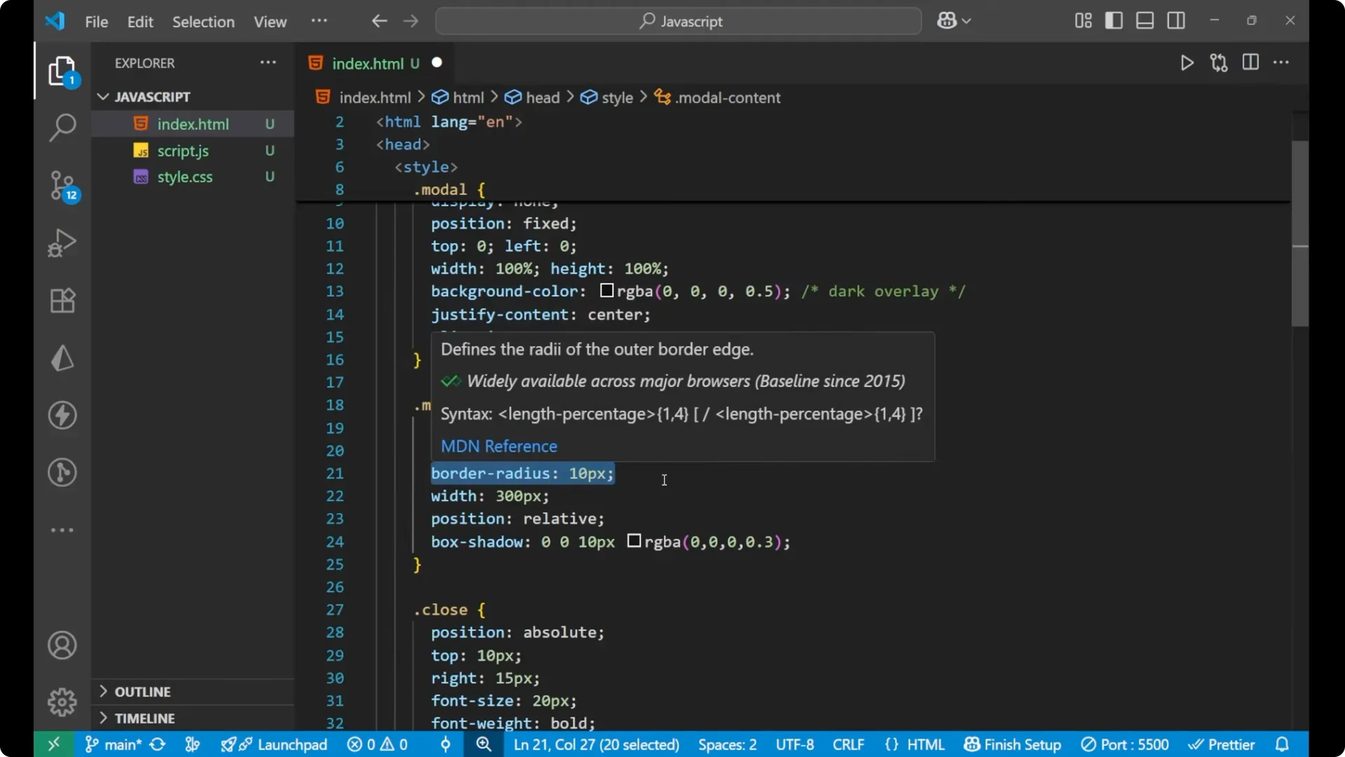 Create a Custom JavaScript Modal Popup: A Simple Guide  4