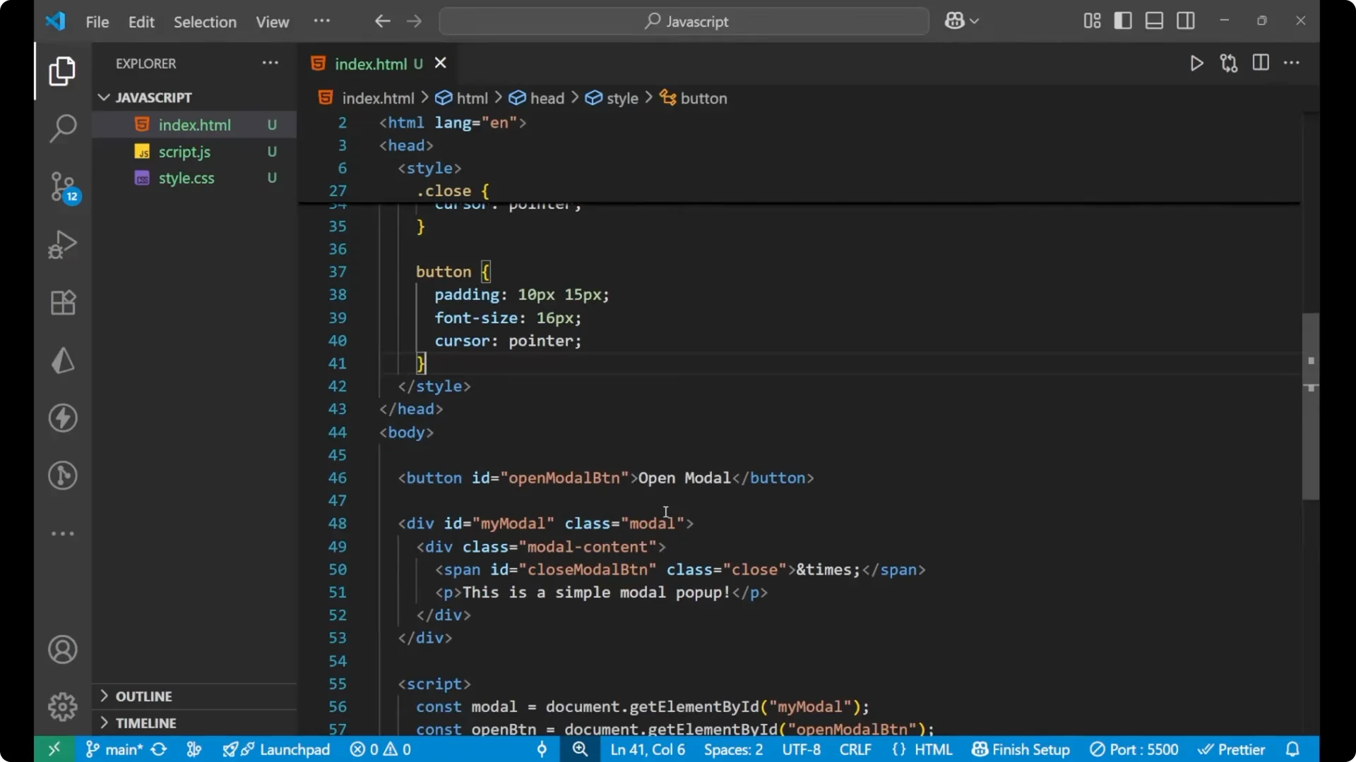 Create a Custom JavaScript Modal Popup: A Simple Guide  5