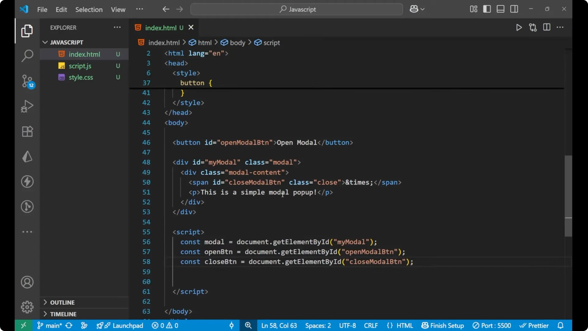Create a Custom JavaScript Modal Popup: A Simple Guide  6
