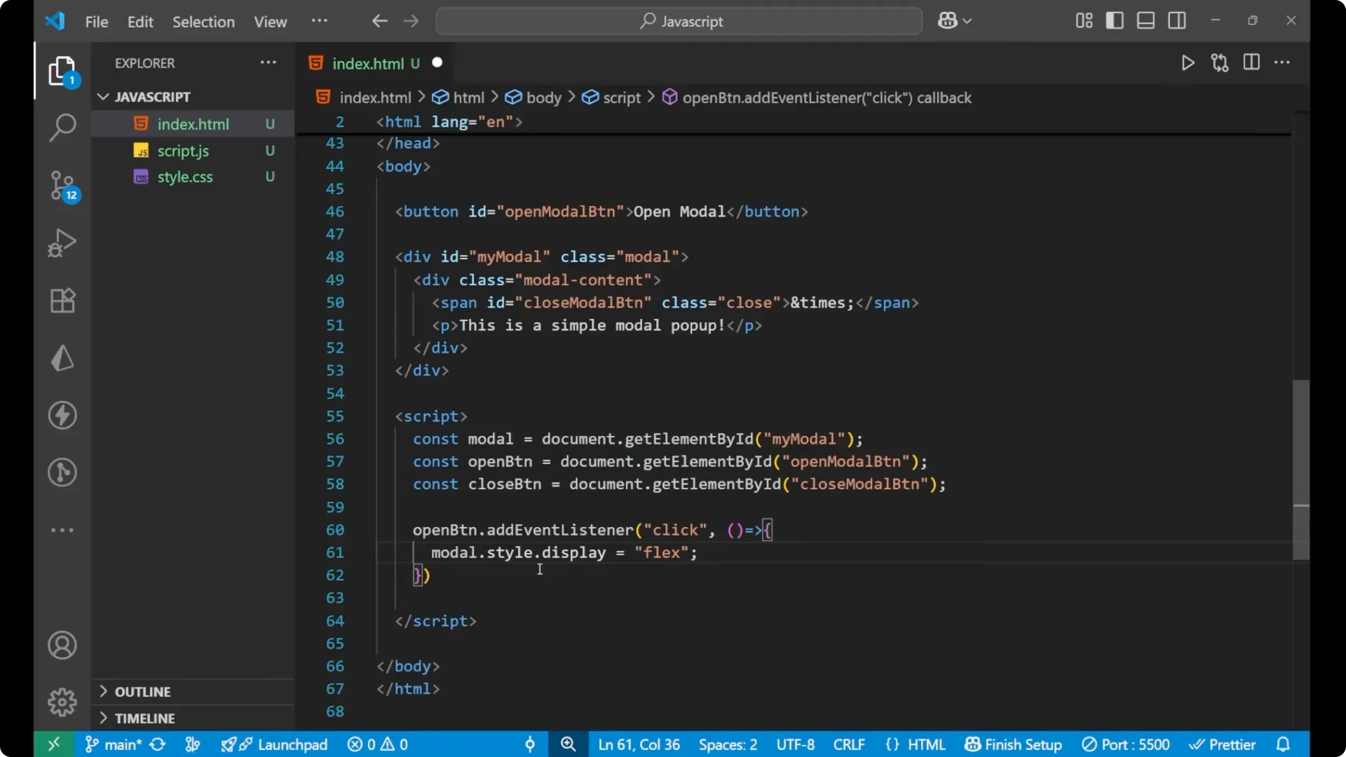Create a Custom JavaScript Modal Popup: A Simple Guide  7