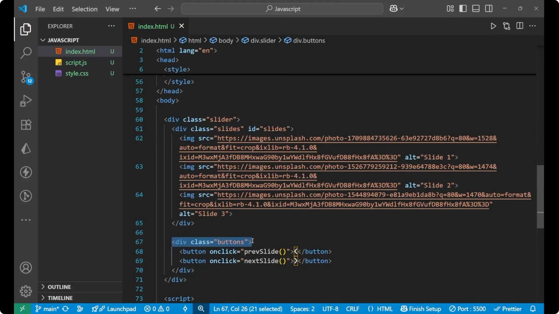 Create a Custom Responsive Image Slider in JavaScript Easily screenshot 1