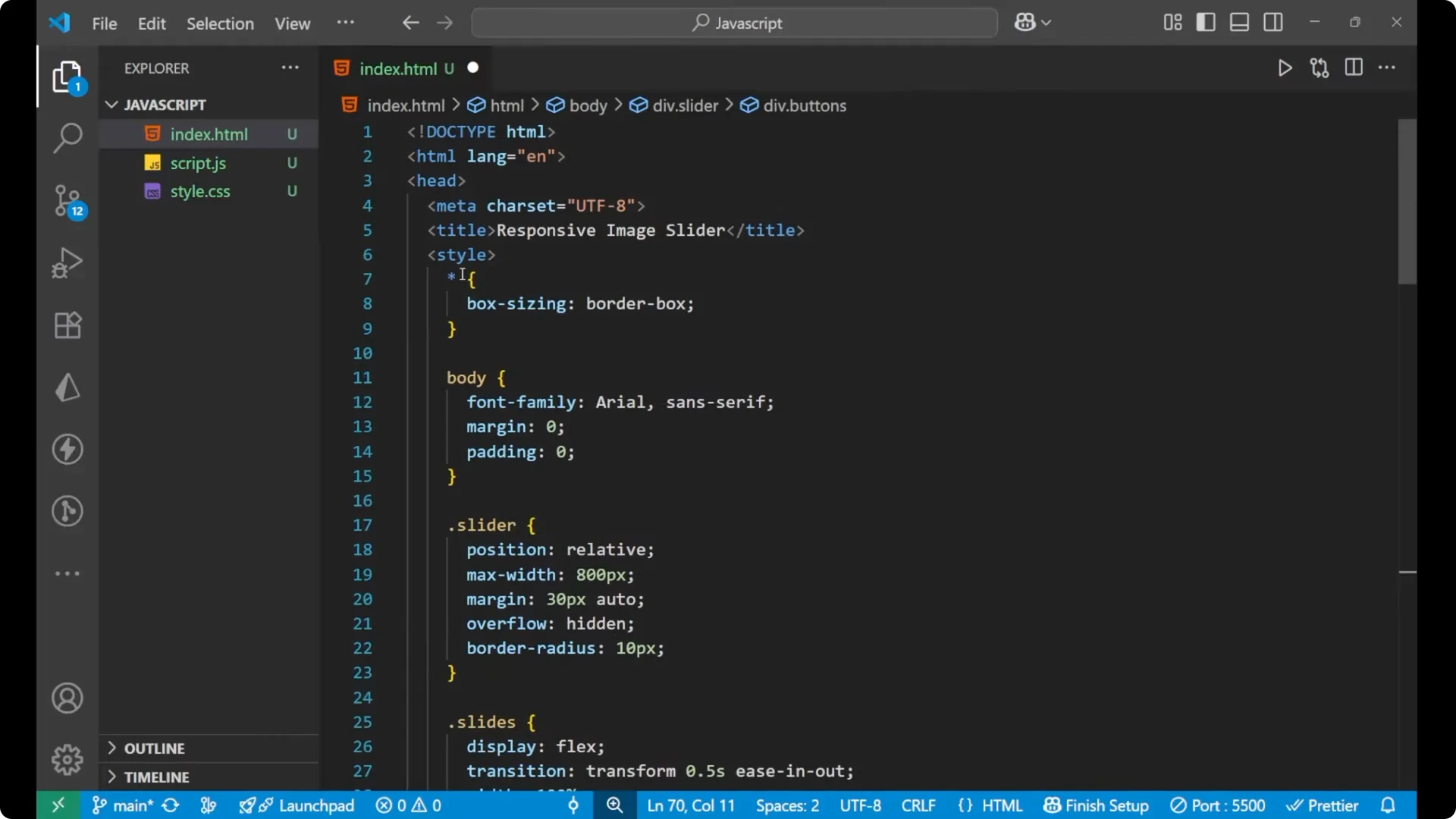 Create a Custom Responsive Image Slider in JavaScript Easily screenshot 3