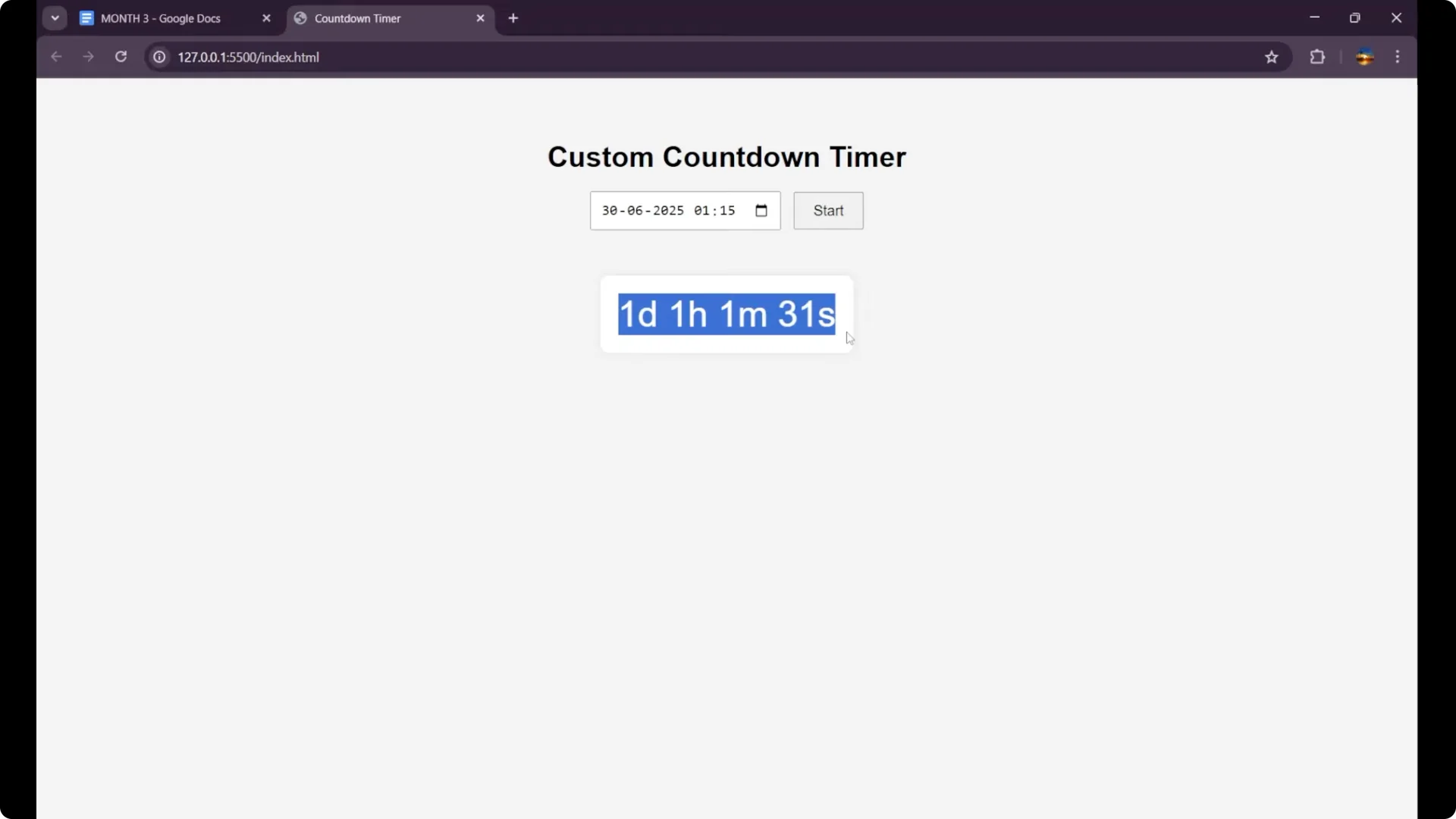 Create a Real-Time Countdown Timer with JavaScript and DOM screenshot 20