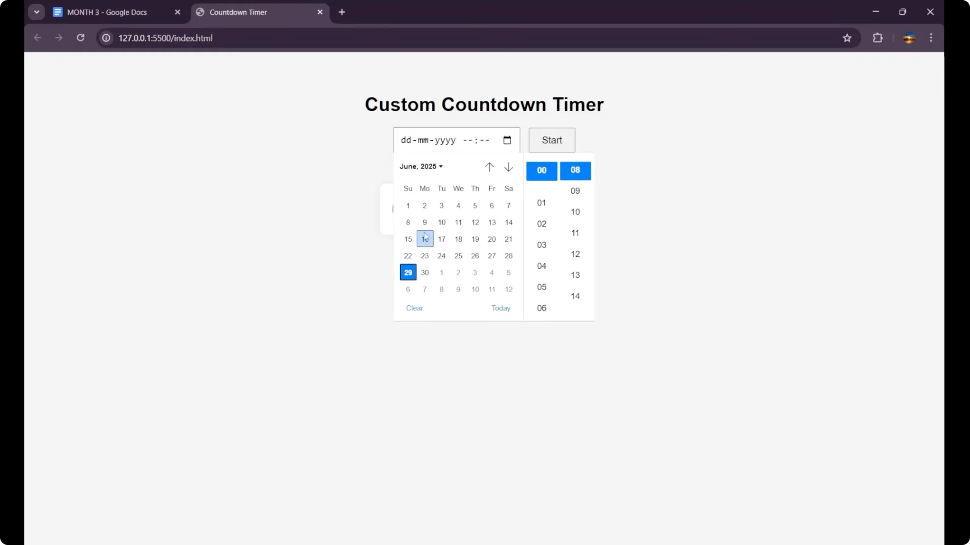 Create a Real-Time Countdown Timer with JavaScript and DOM screenshot 3