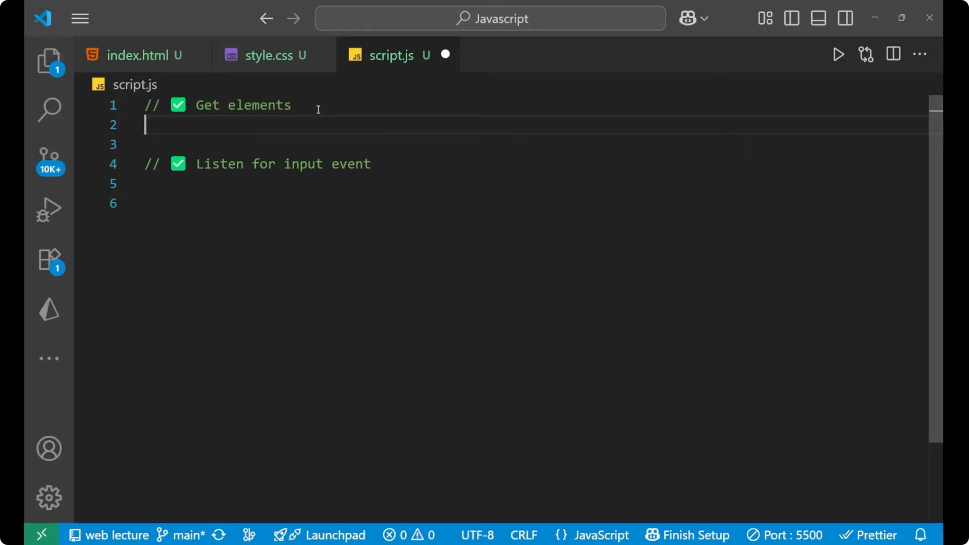Create a Real-Time Live Character Counter in JavaScript screenshot 5
