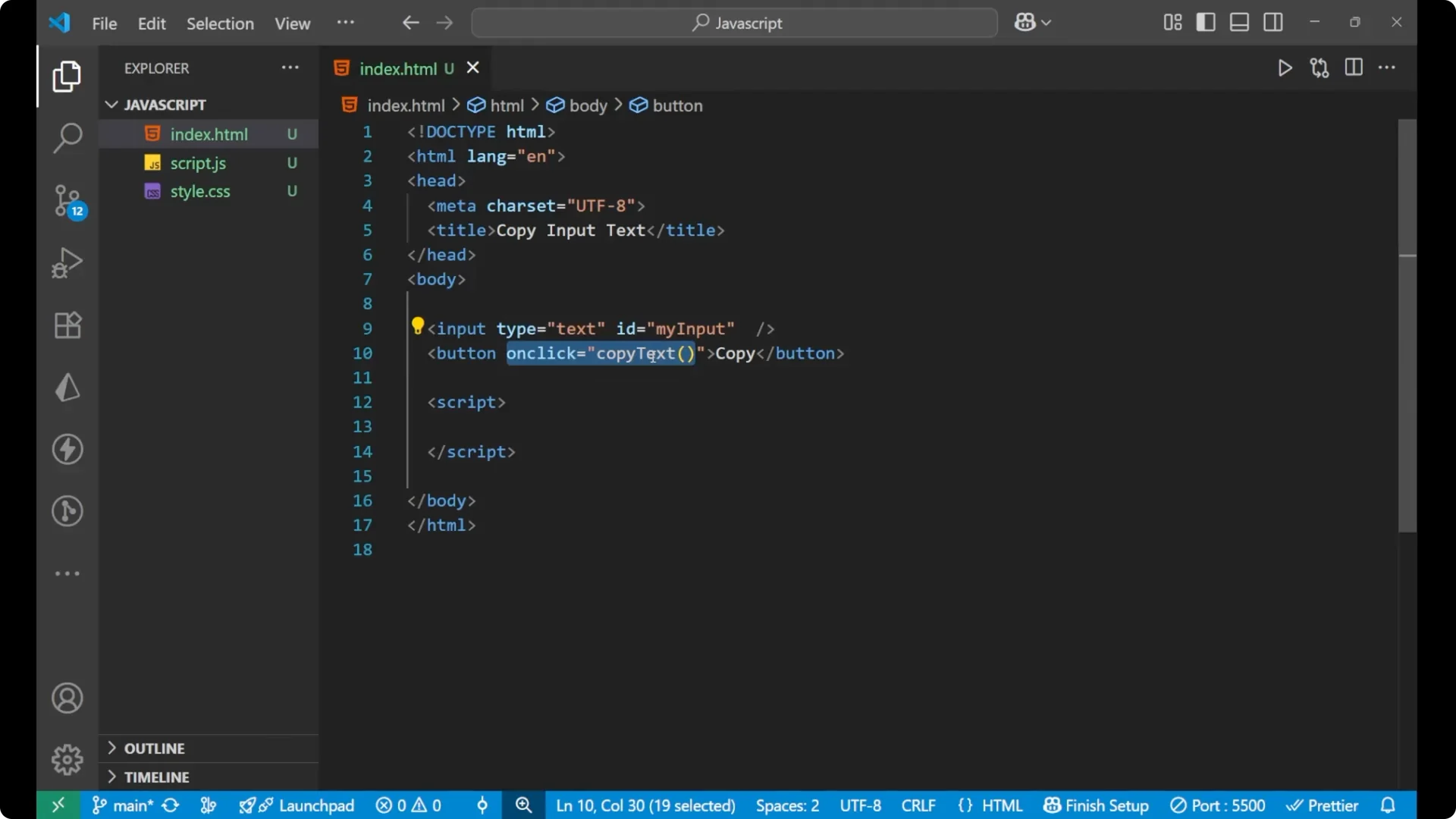 How to Add a Copy Button to Input Fields with JavaScript screenshot 1