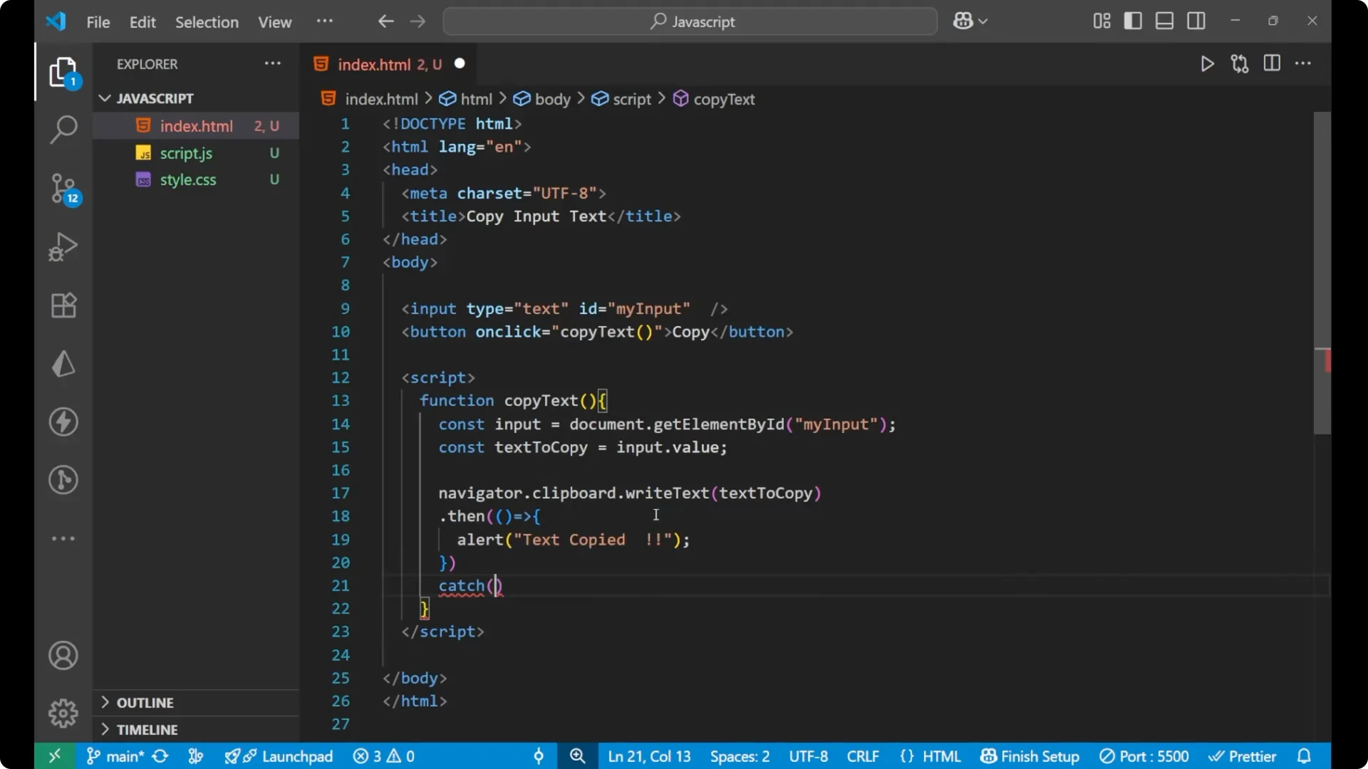 How to Add a Copy Button to Input Fields with JavaScript screenshot 8