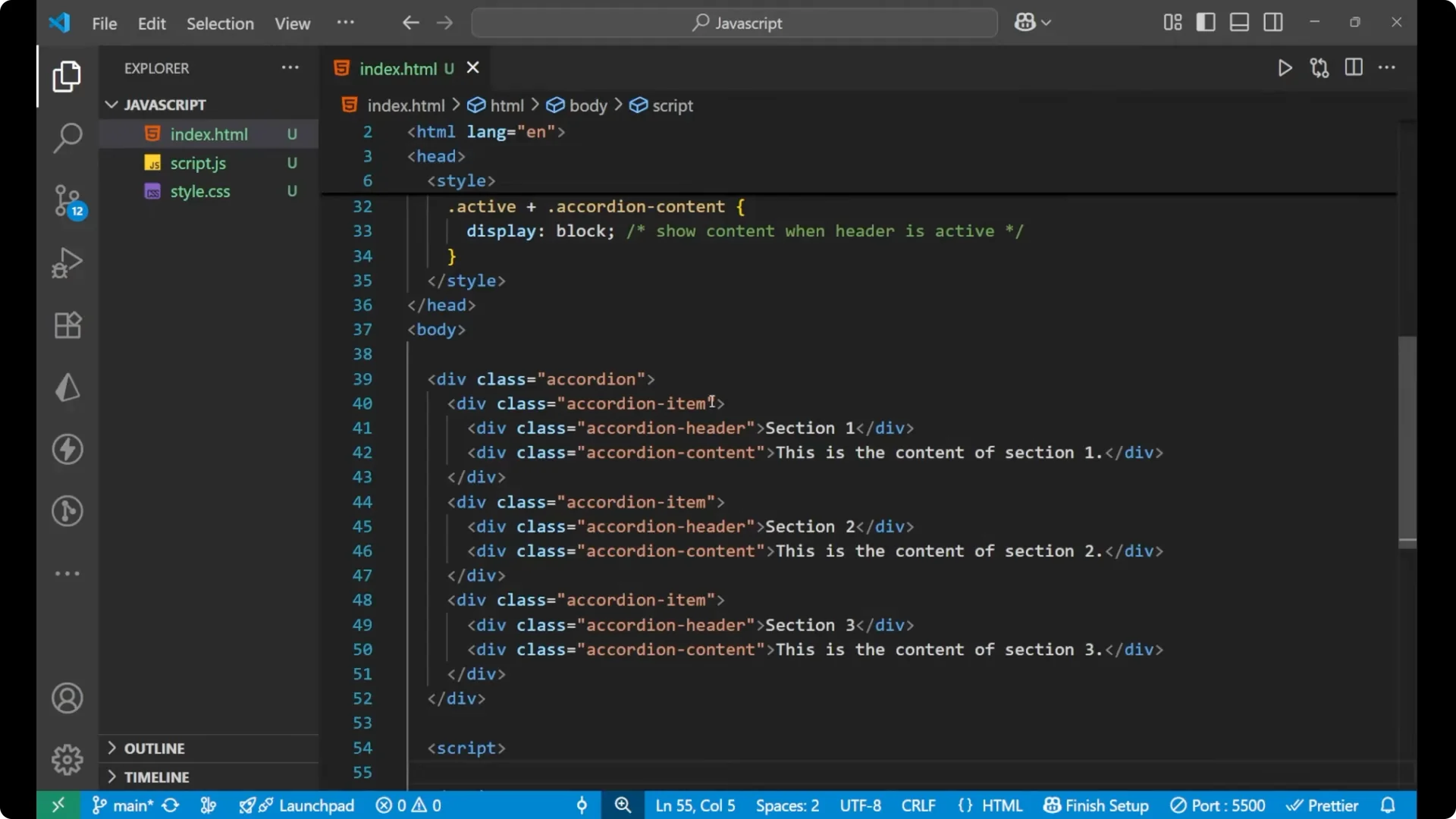 How to Build a Simple JavaScript Accordion: Step-by-Step Guide  1