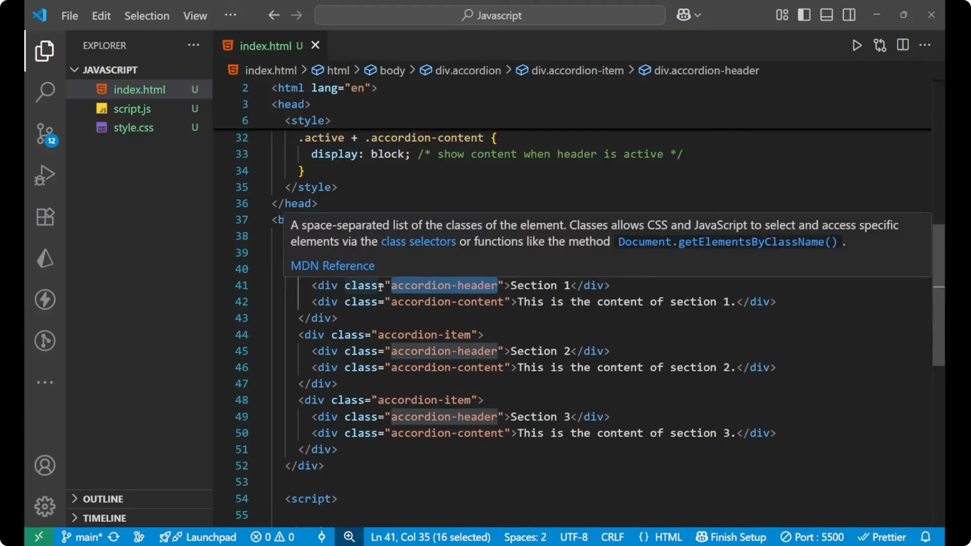 How to Build a Simple JavaScript Accordion: Step-by-Step Guide  4