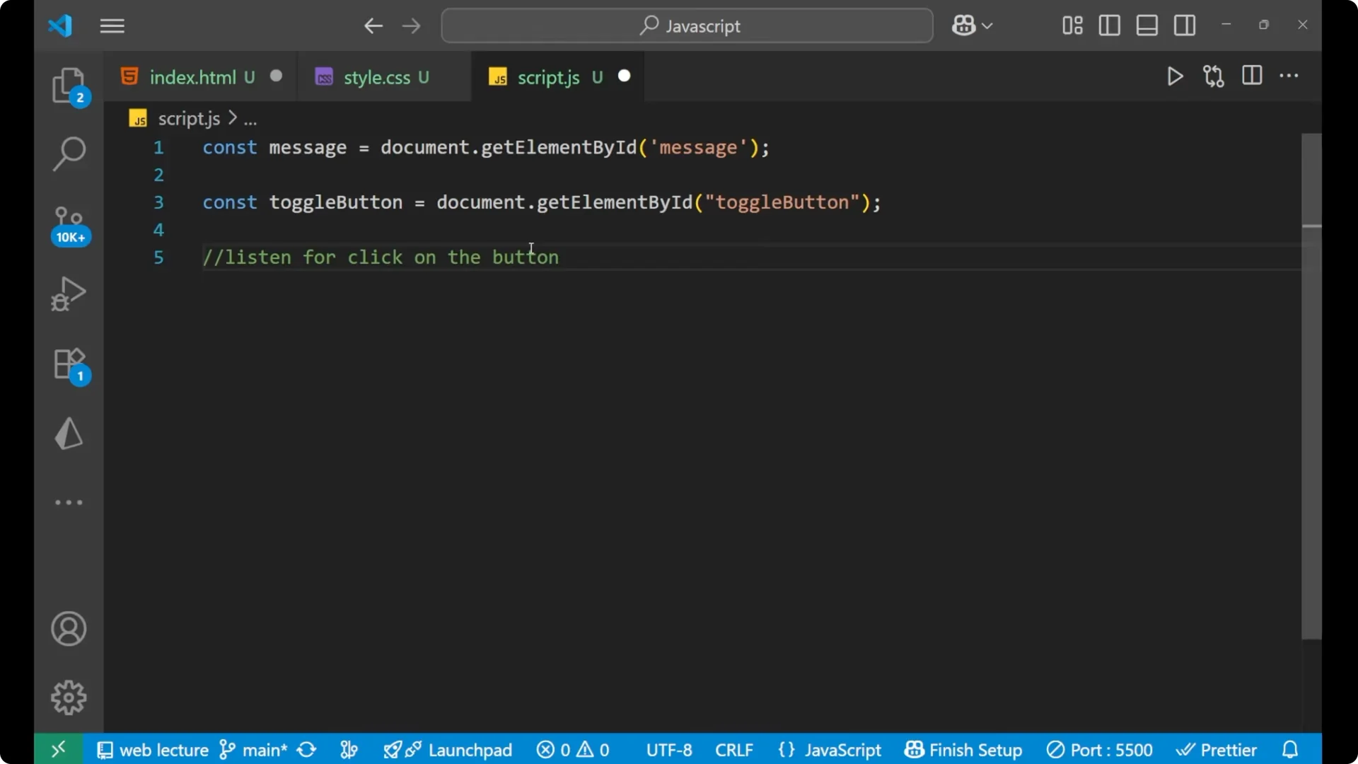How to Dynamically Show or Hide HTML Elements with JavaScript screenshot 10