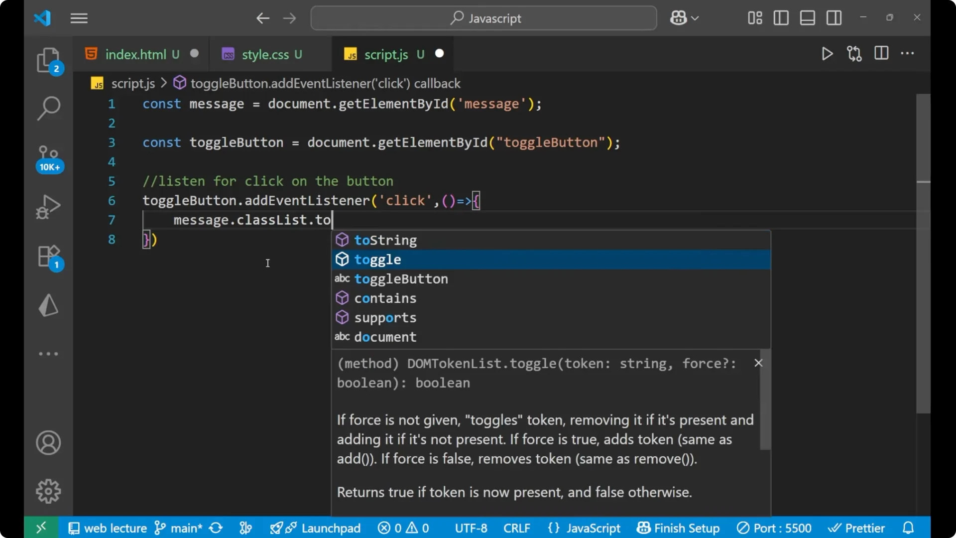How to Dynamically Show or Hide HTML Elements with JavaScript screenshot 12