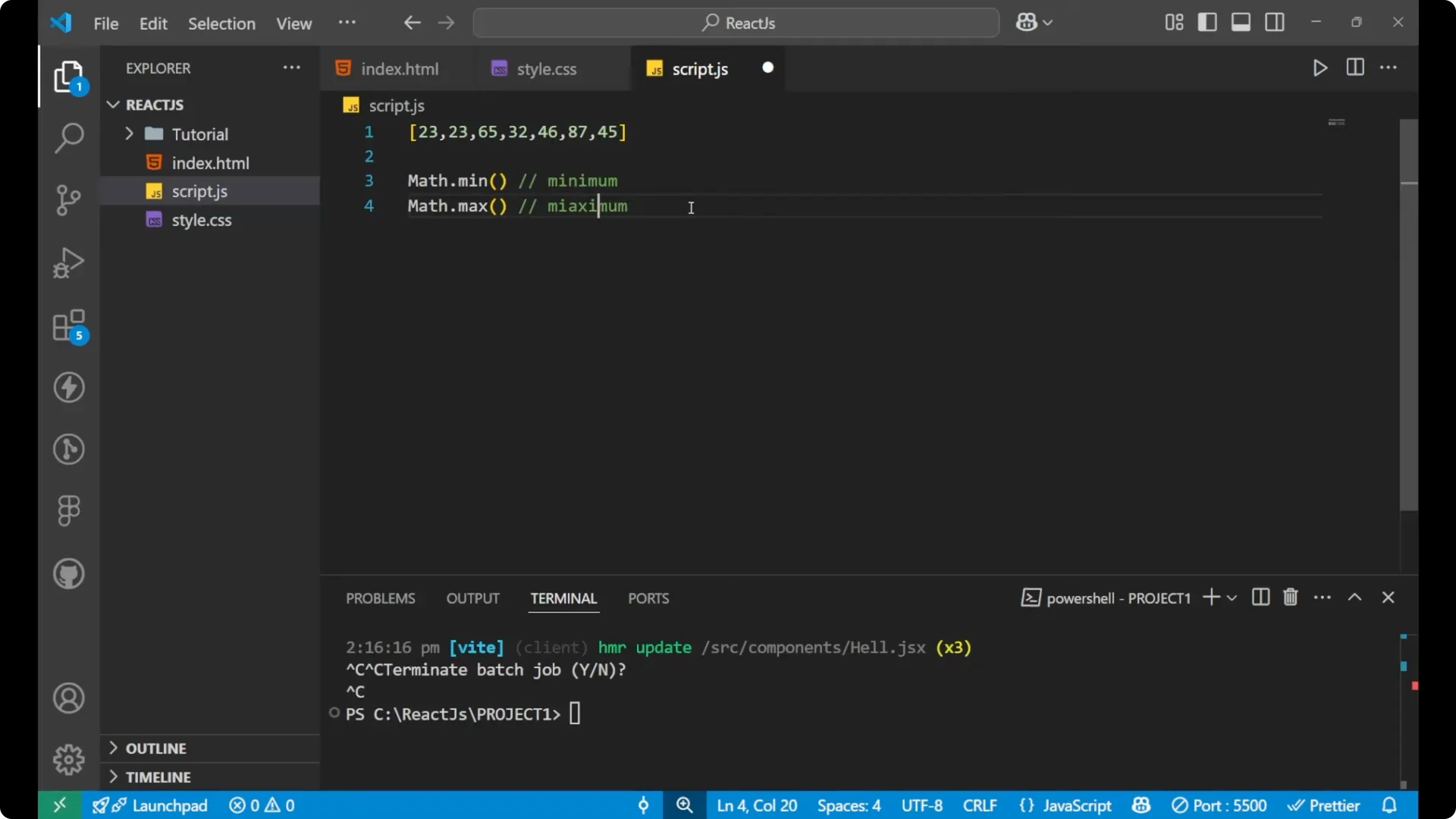 How to Find Max and Min Values in a JavaScript Array 1