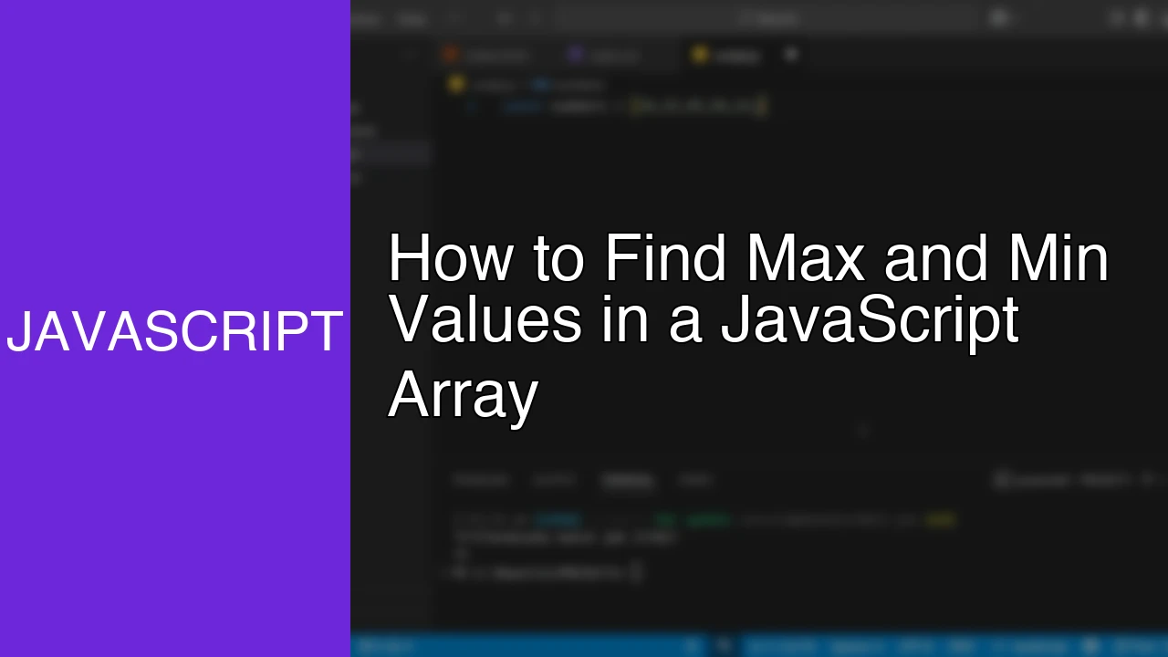 How to Find Max and Min Values in a JavaScript Array - Featured Image