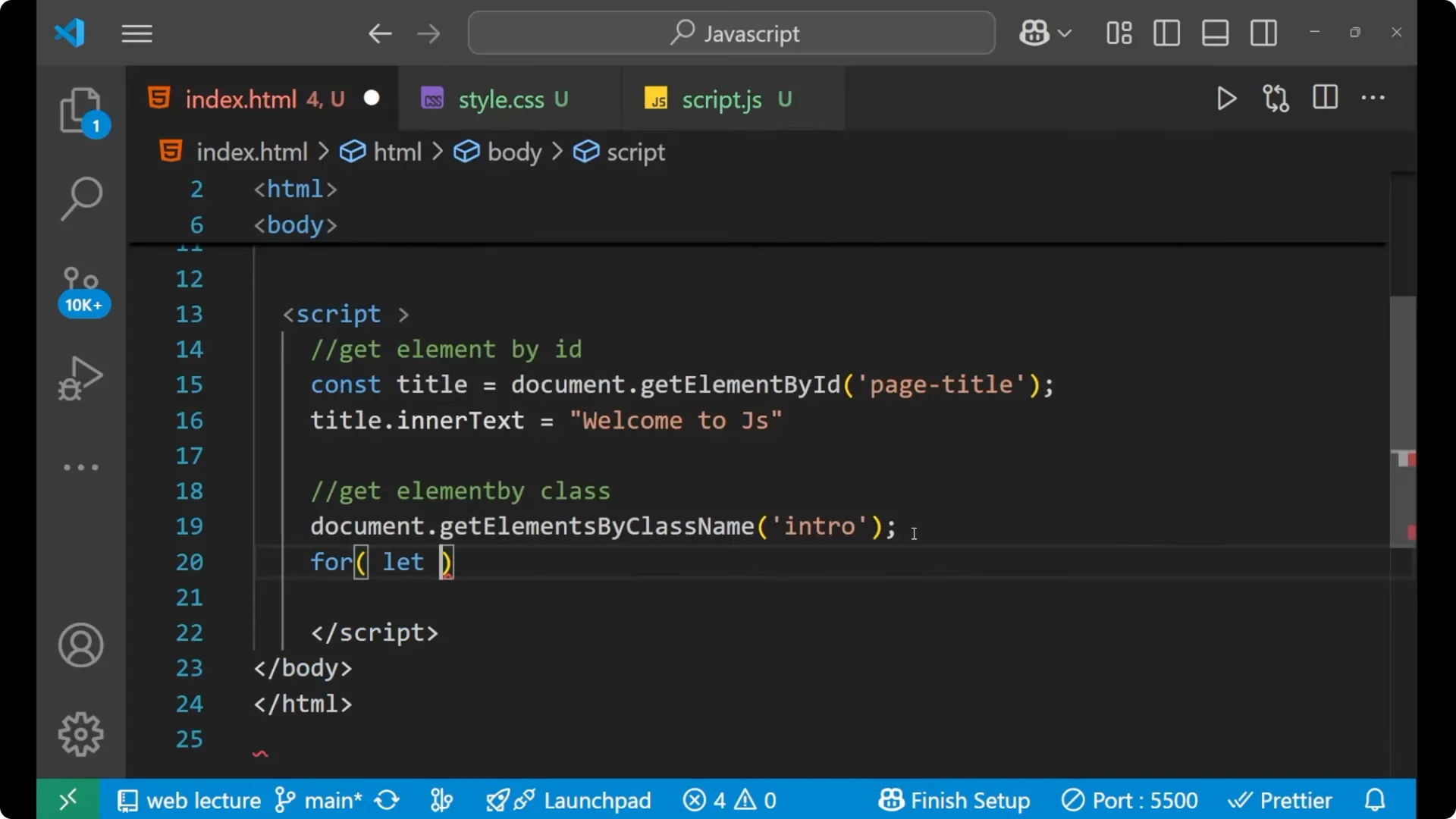 Master Accessing HTML Elements with JavaScript Methods  11