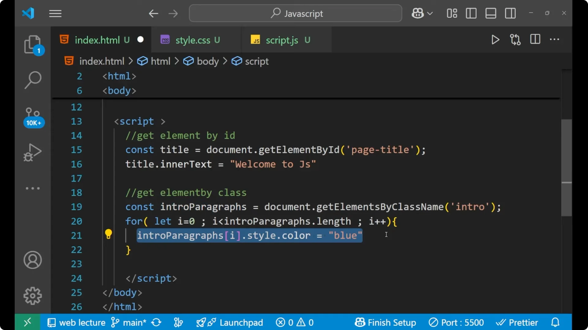Master Accessing HTML Elements with JavaScript Methods  15