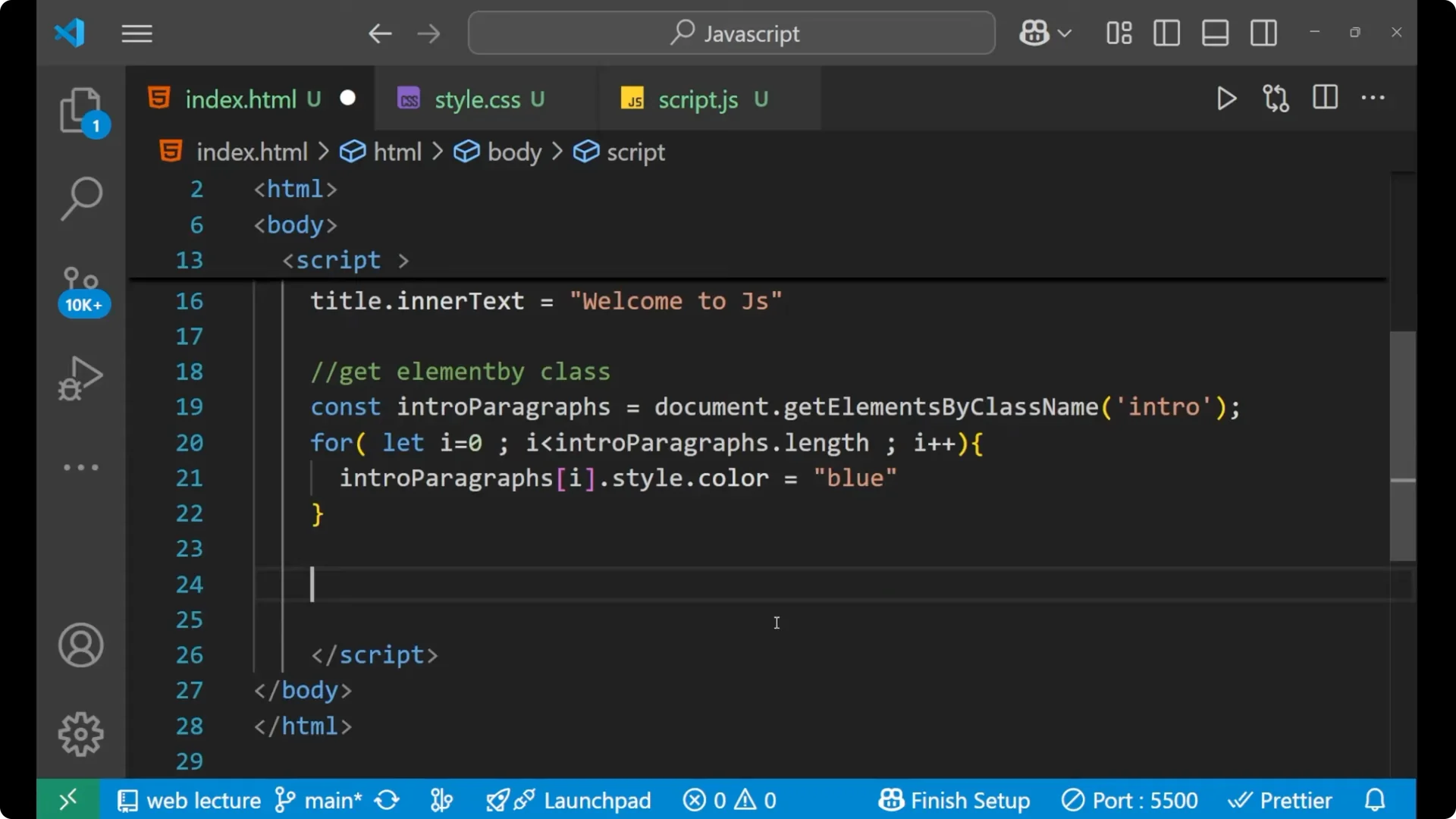Master Accessing HTML Elements with JavaScript Methods  17