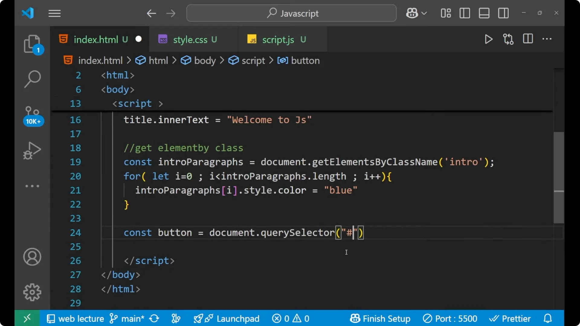 Master Accessing HTML Elements with JavaScript Methods  20