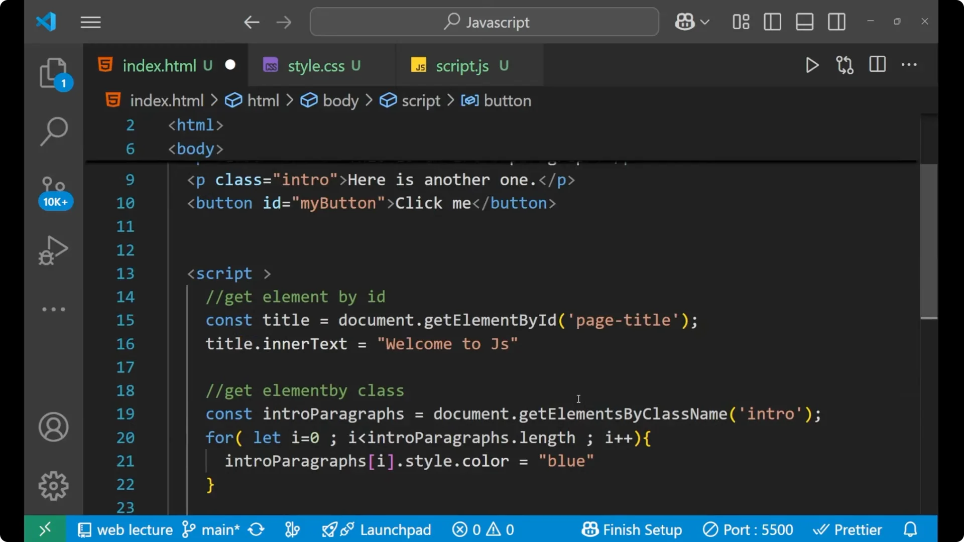 Master Accessing HTML Elements with JavaScript Methods  21