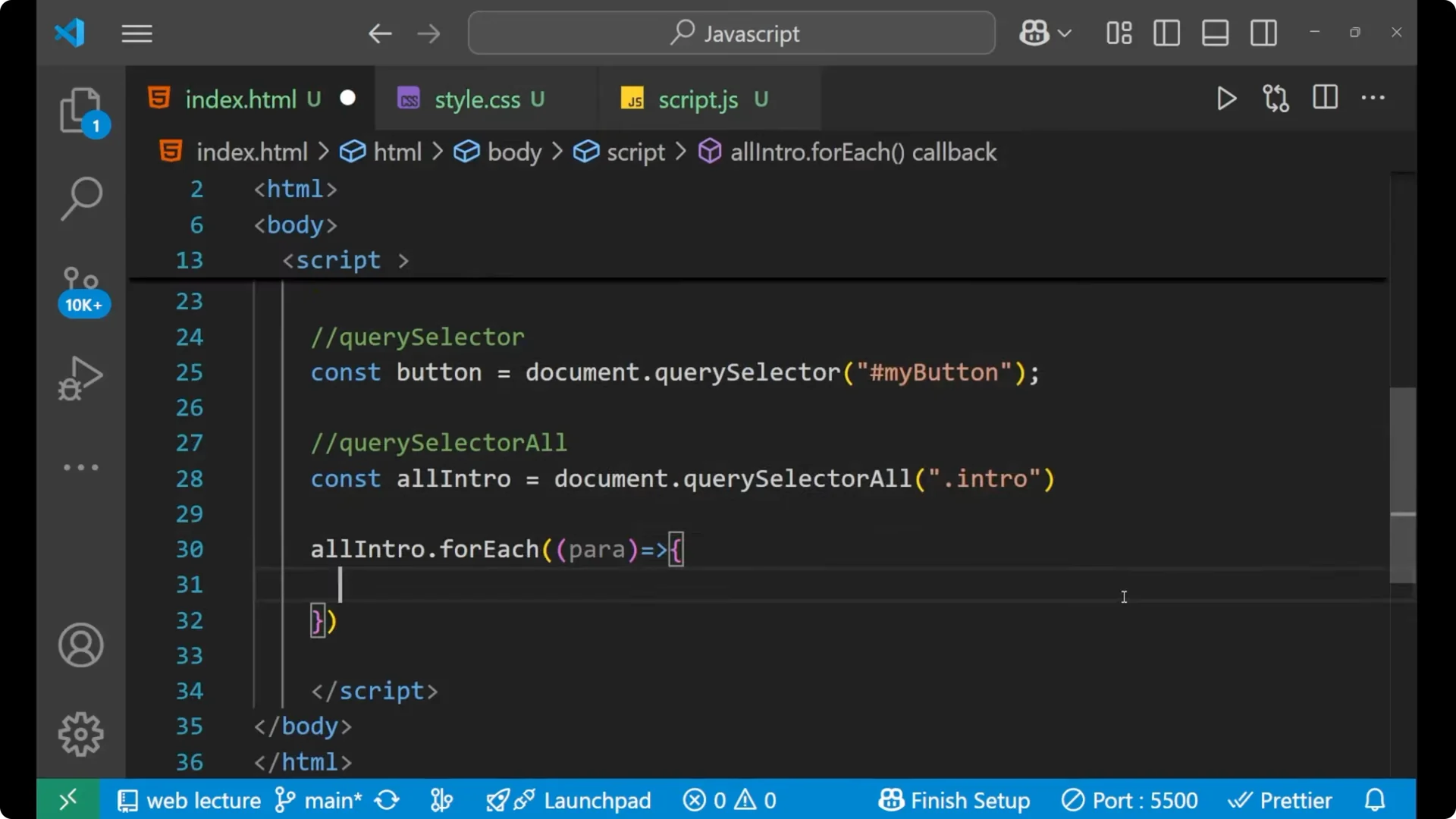 Master Accessing HTML Elements with JavaScript Methods  27