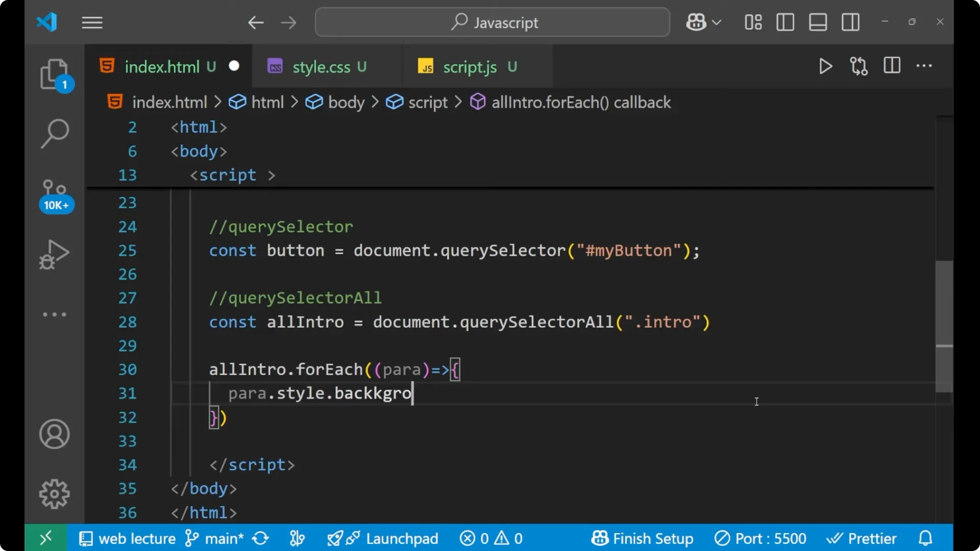 Master Accessing HTML Elements with JavaScript Methods  28