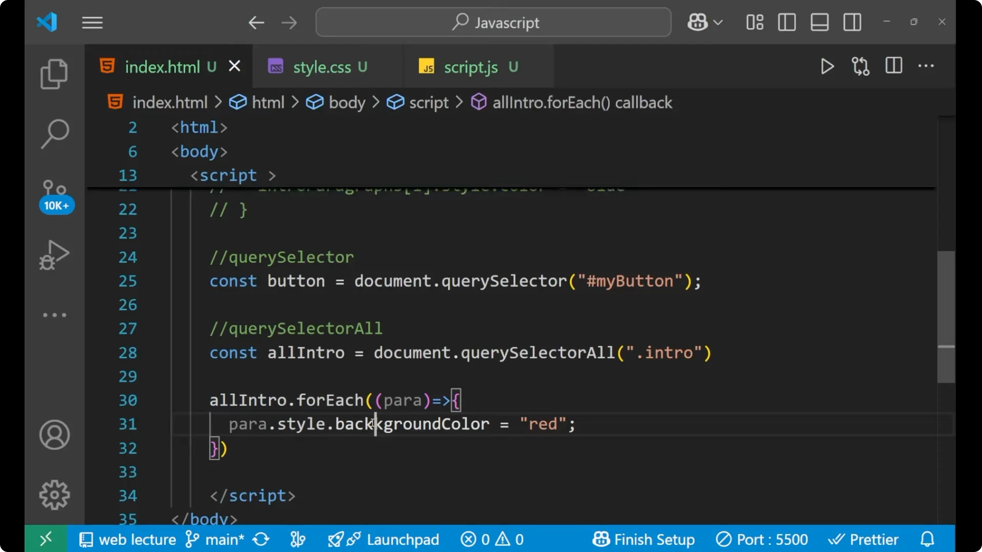 Master Accessing HTML Elements with JavaScript Methods  29