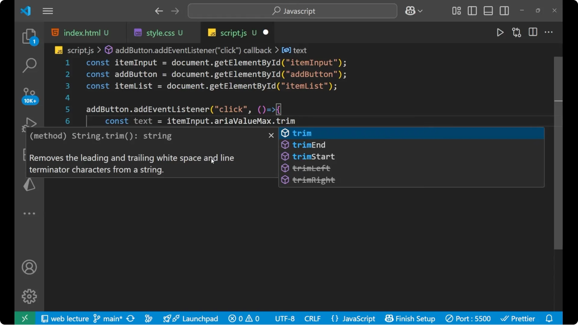 Master Creating and Appending DOM Elements with Vanilla JavaScript screenshot 7