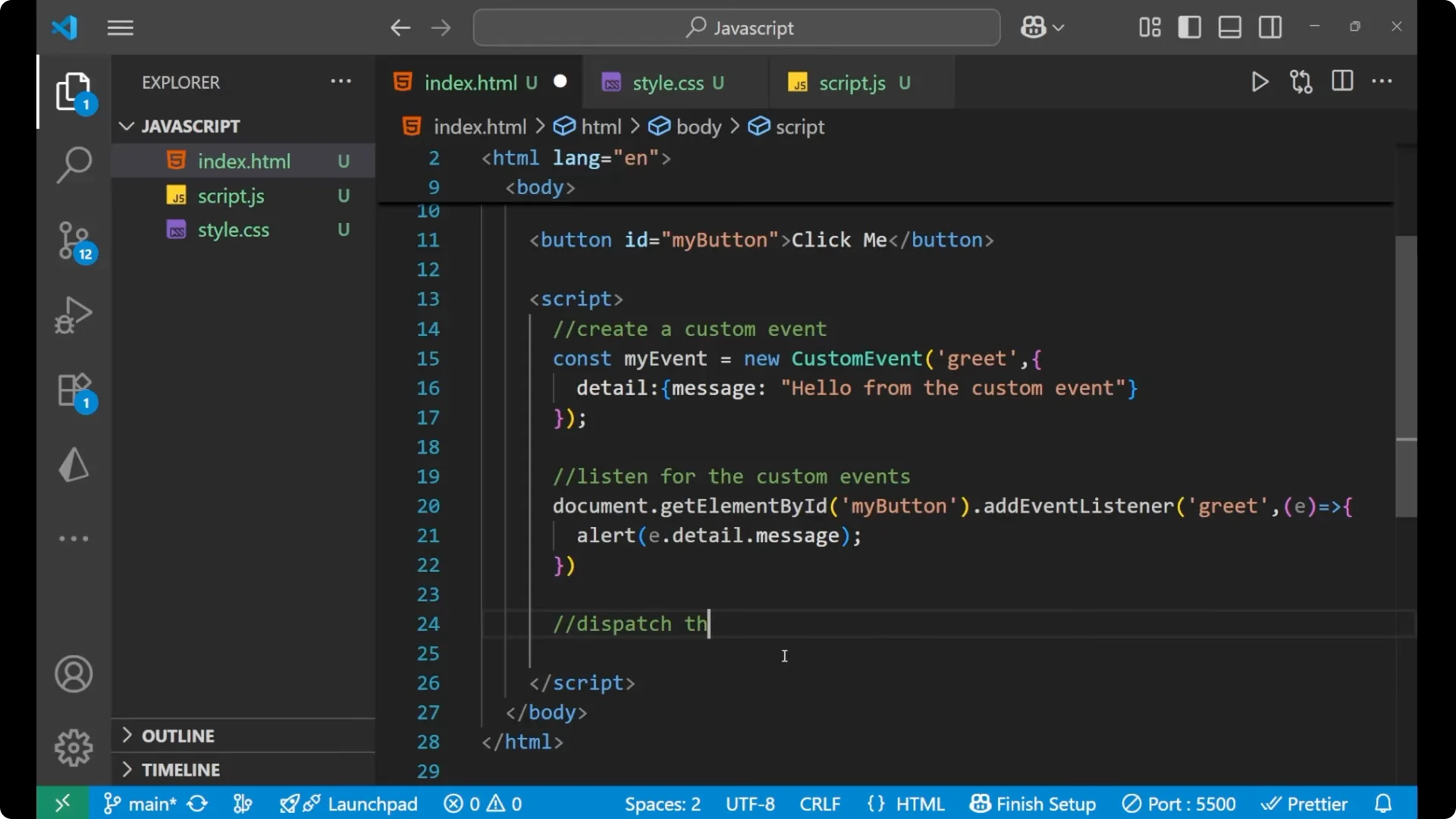 Master Custom Events in JavaScript with dispatchEvent & Examples  7
