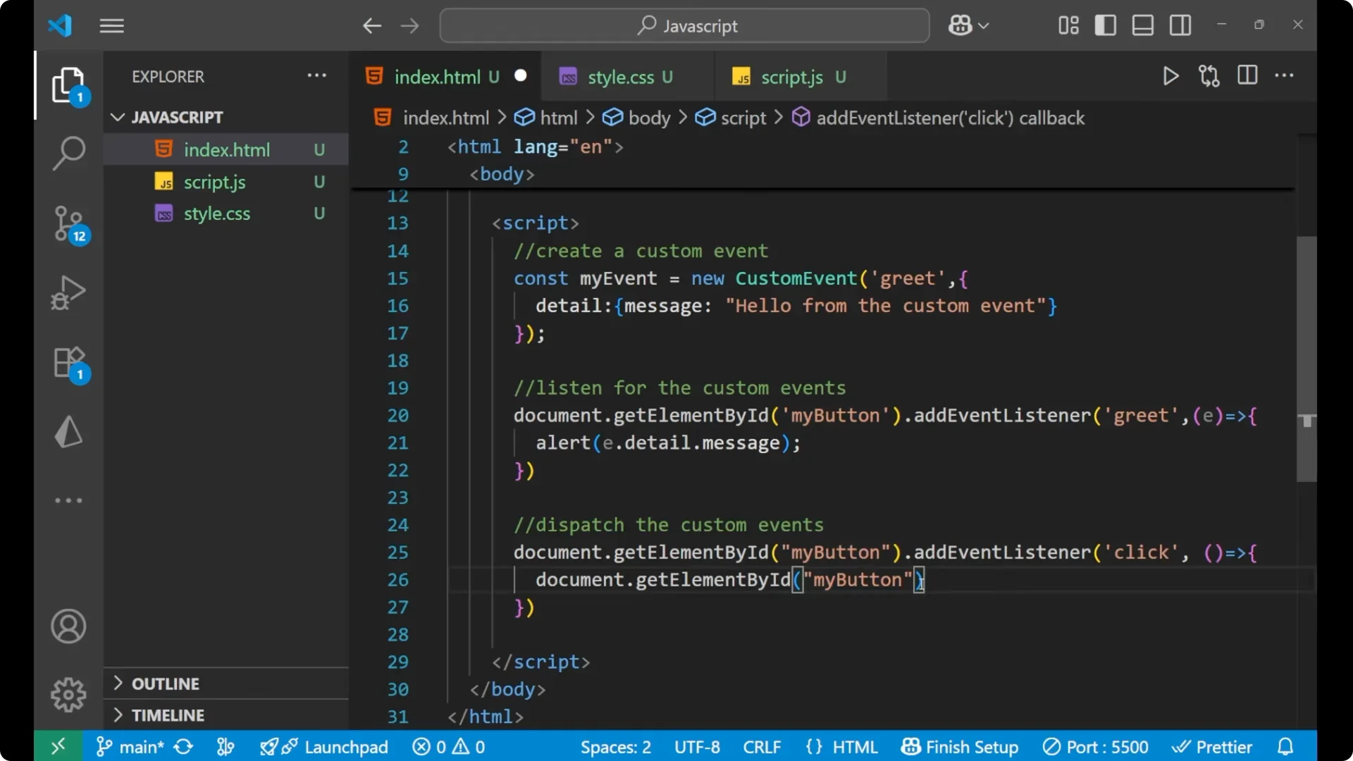 Master Custom Events in JavaScript with dispatchEvent & Examples  8