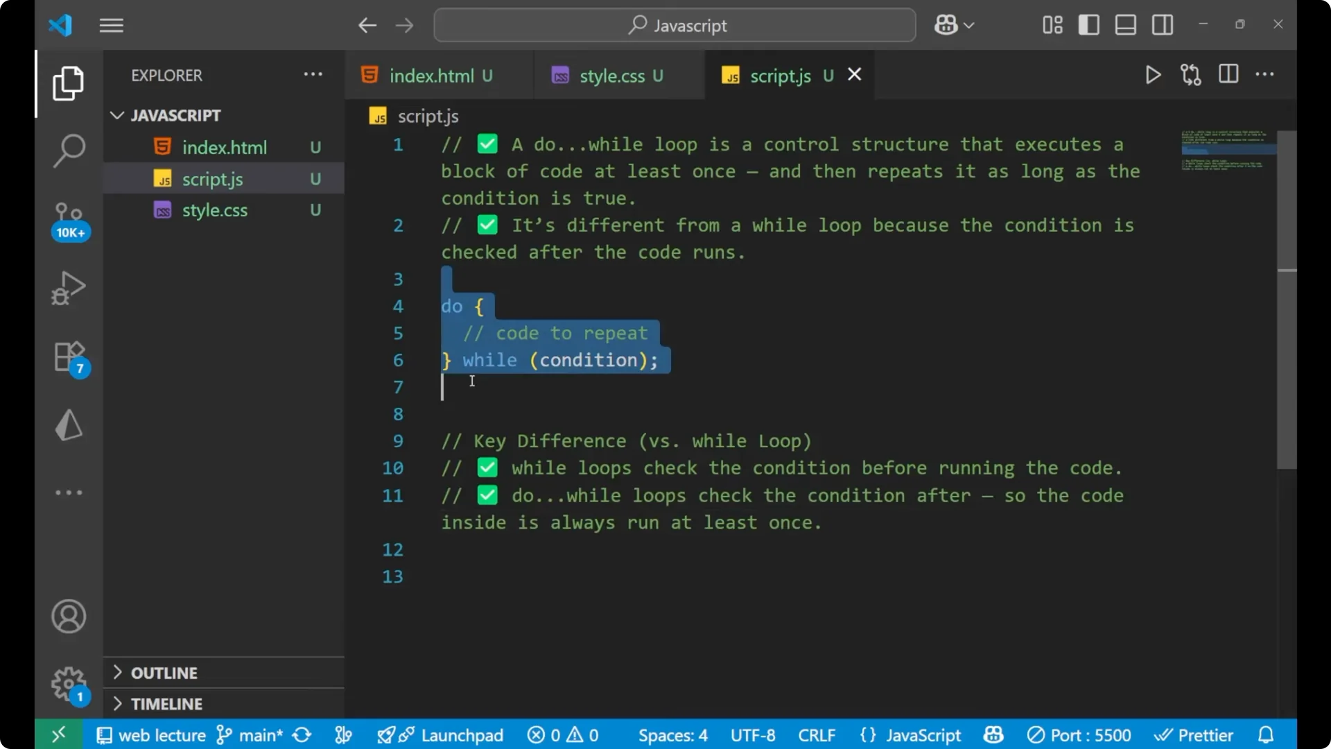 Master Do While Loops in JavaScript with Practical Examples screenshot 6