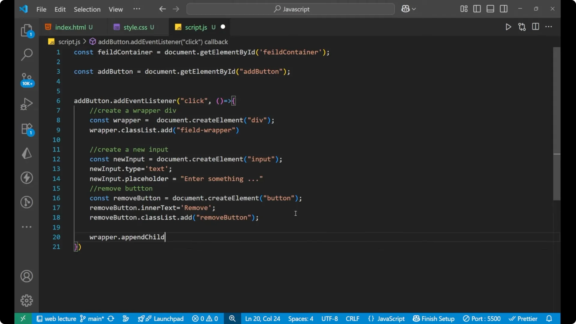 Master Dynamic Form Fields in JavaScript with Ease screenshot 10