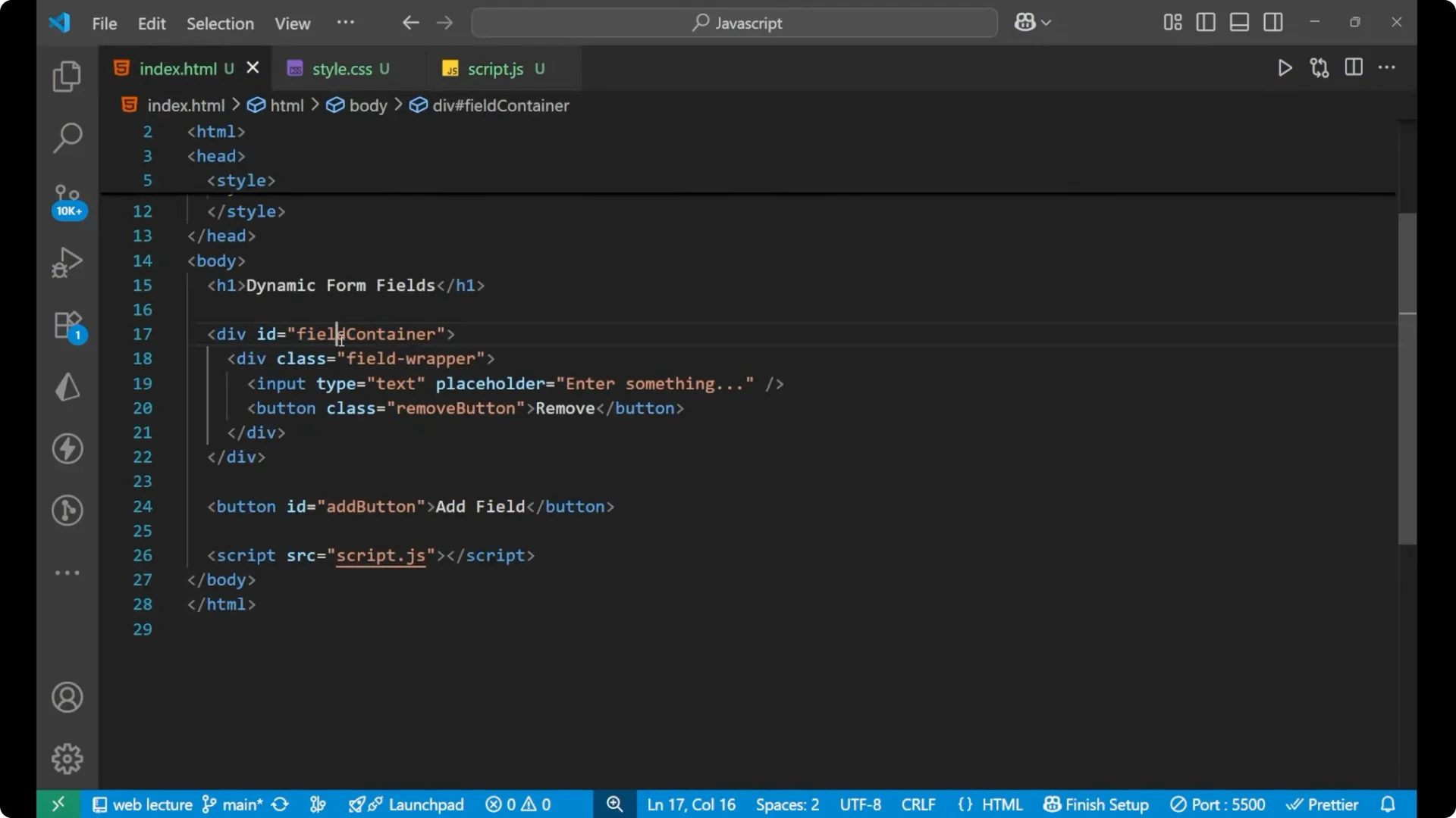 Master Dynamic Form Fields in JavaScript with Ease screenshot 16