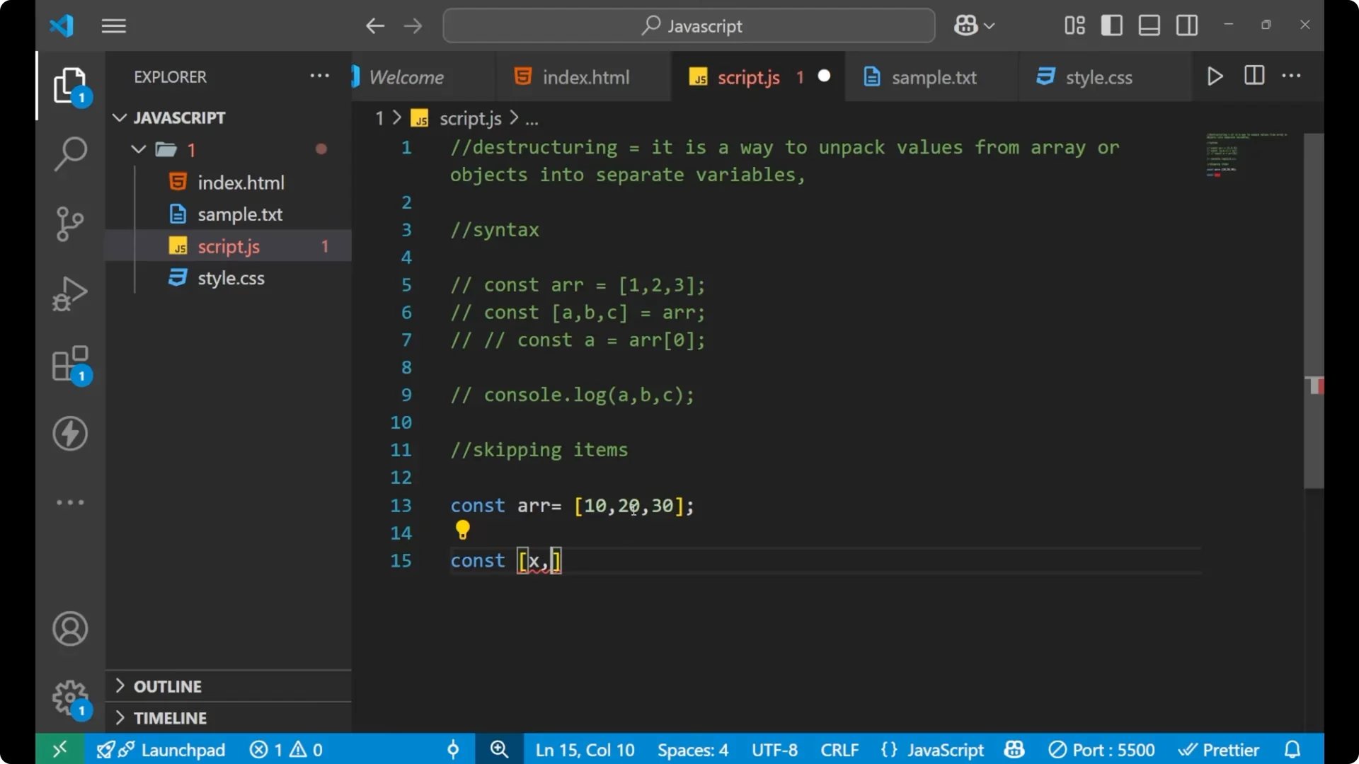 Master JavaScript Destructuring: Arrays & Objects Explained  13