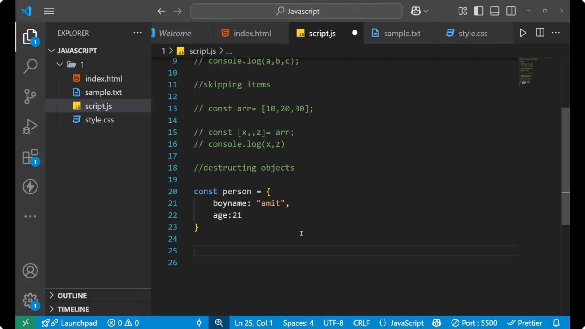 Master JavaScript Destructuring: Arrays & Objects Explained  19
