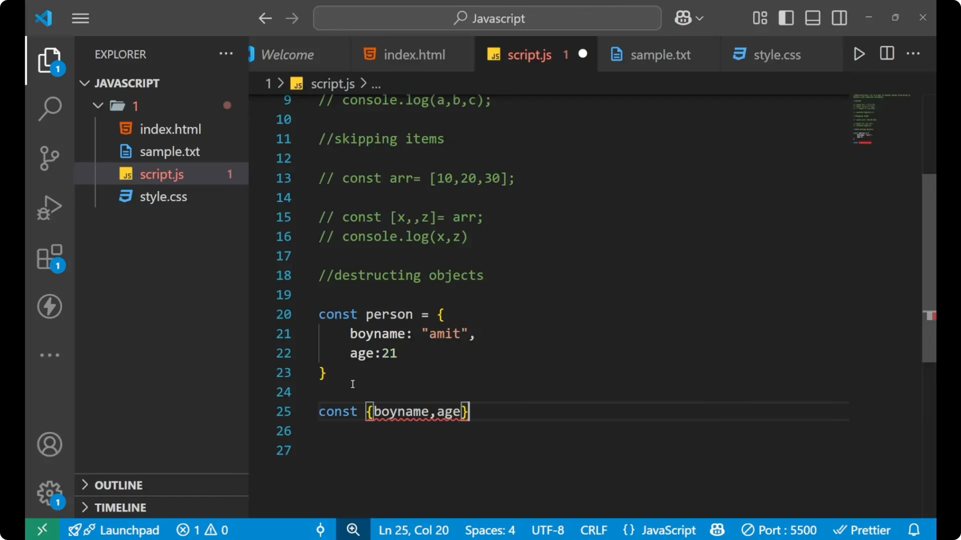 Master JavaScript Destructuring: Arrays & Objects Explained  21