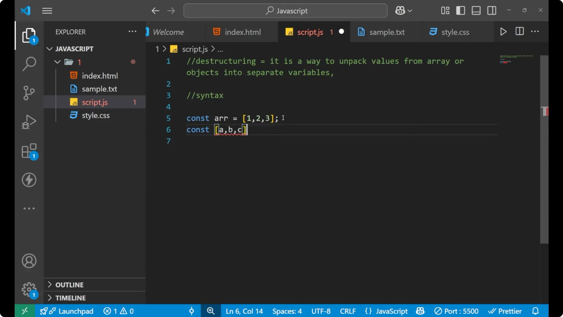 Master JavaScript Destructuring: Arrays & Objects Explained  5