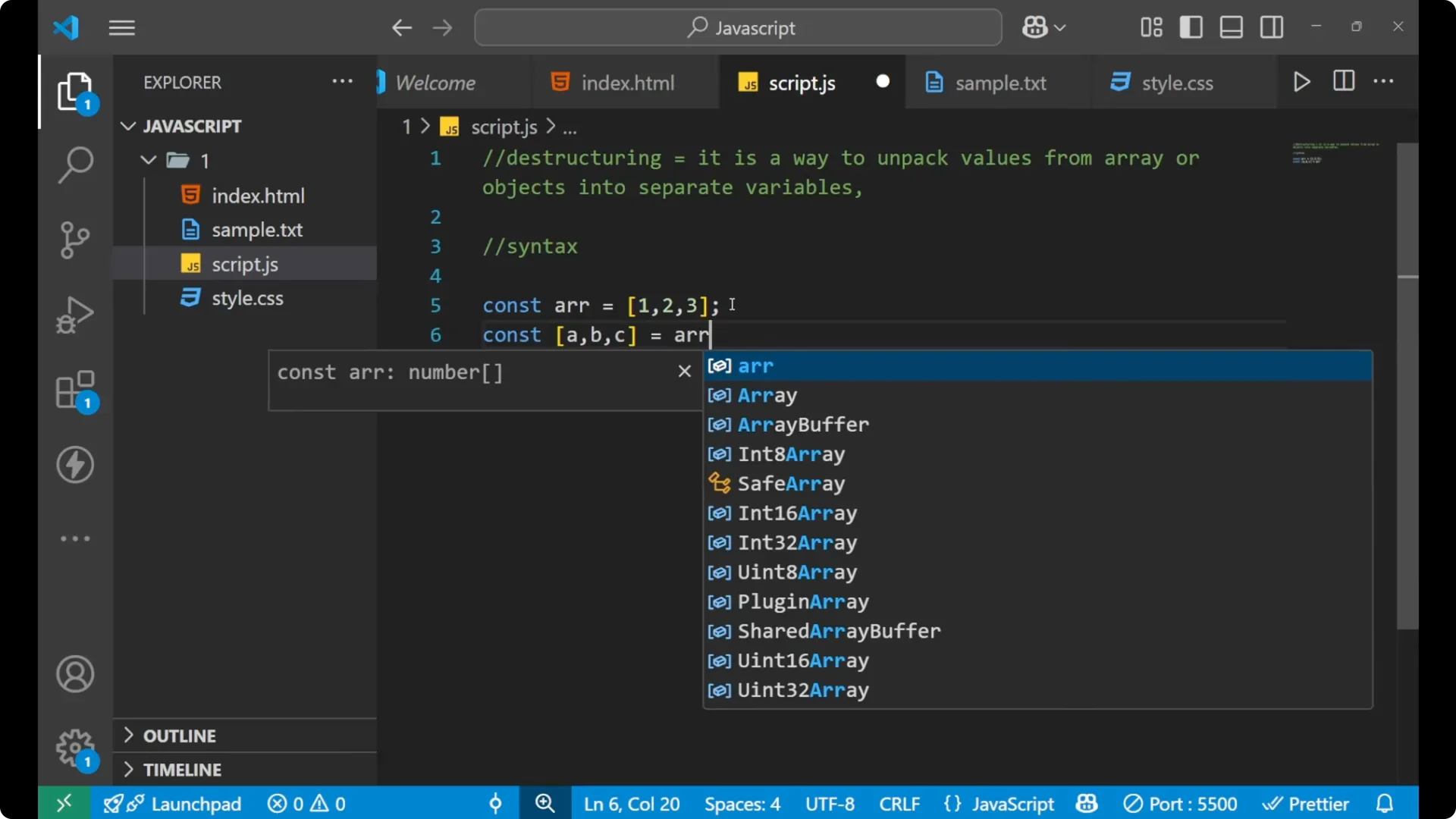 Master JavaScript Destructuring: Arrays & Objects Explained  6