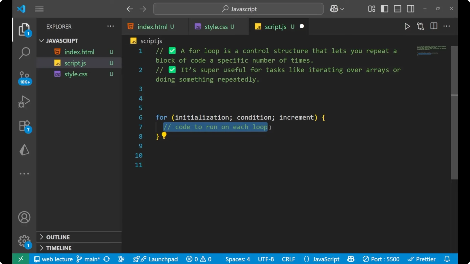 Master JavaScript For Loops: A Beginner’s Guide to Arrays & Values  5