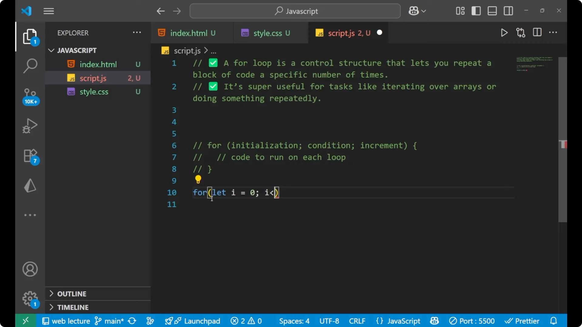 Master JavaScript For Loops: A Beginner’s Guide to Arrays & Values  7