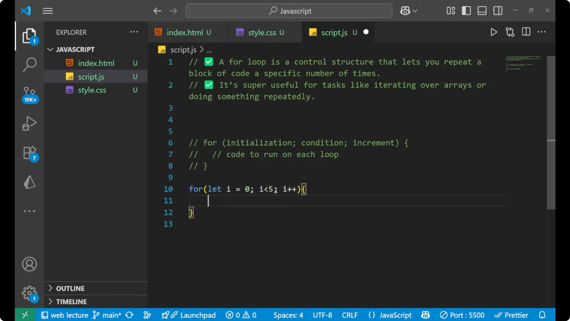 Master JavaScript For Loops: A Beginner’s Guide to Arrays & Values  9