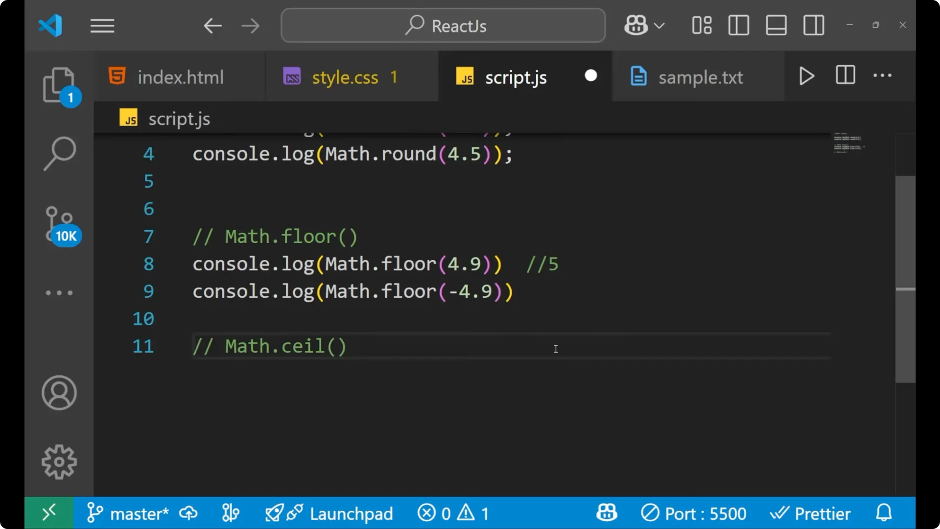 Master JavaScript Rounding: Math.round(), floor(), and ceil Explained 9