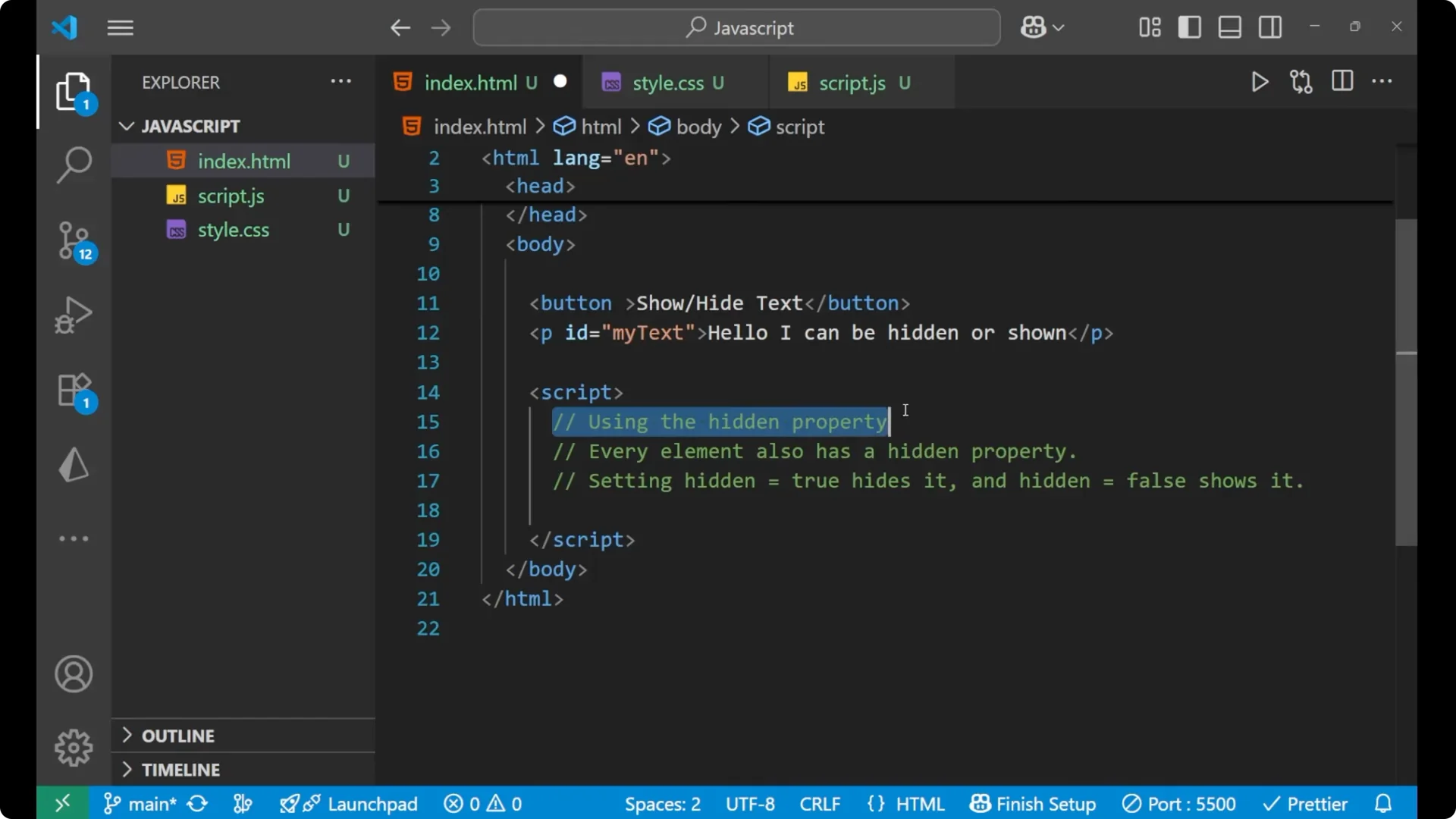 Master JavaScript Toggle: Show or Hide Elements Easily  2
