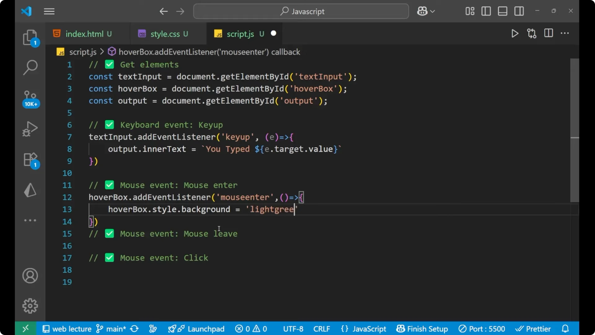 Master Keyboard and Mouse Events in JavaScript: A Practical Guide screenshot 19