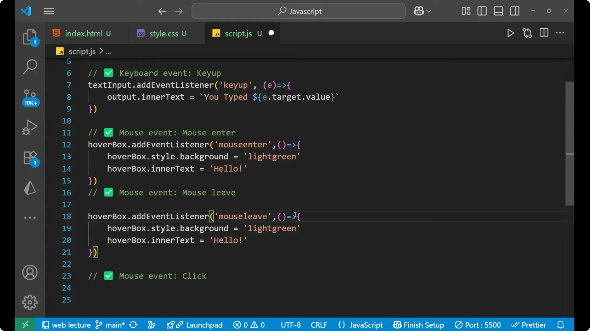 Master Keyboard and Mouse Events in JavaScript: A Practical Guide screenshot 20