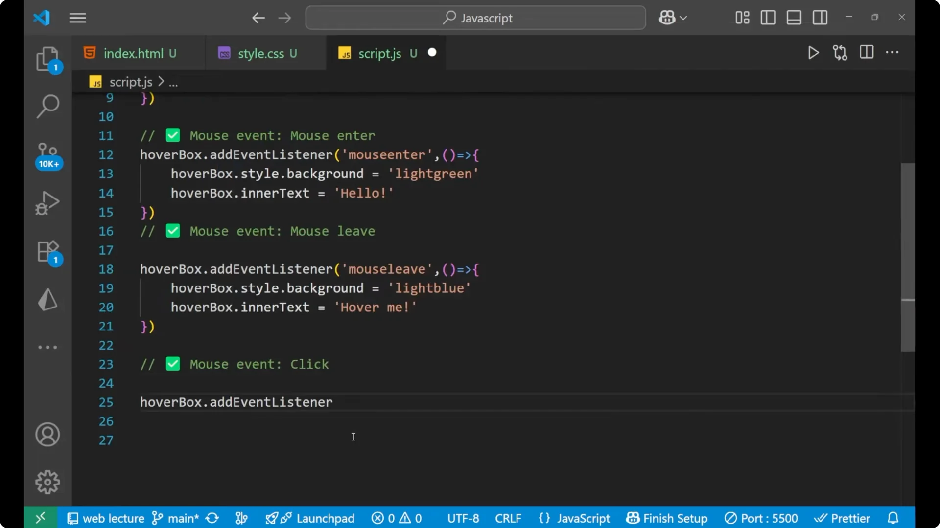 Master Keyboard and Mouse Events in JavaScript: A Practical Guide screenshot 22