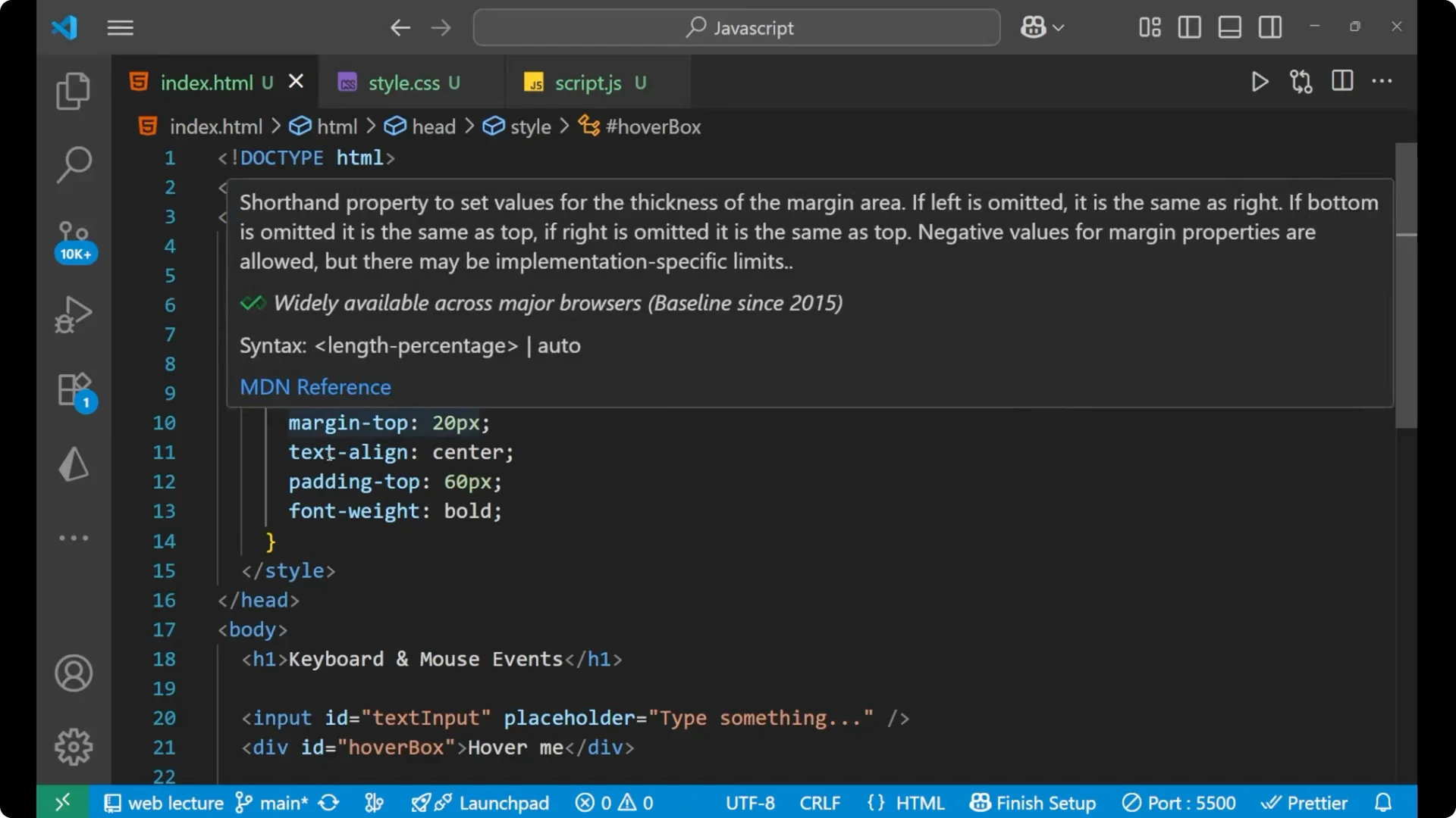 Master Keyboard and Mouse Events in JavaScript: A Practical Guide screenshot 6