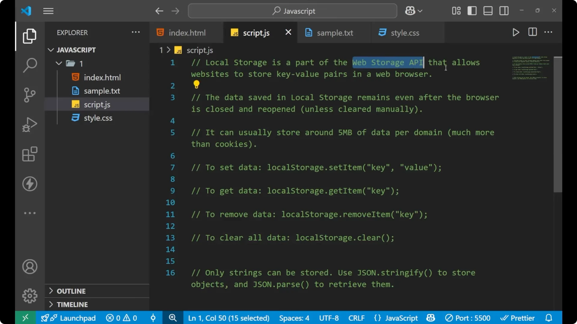 Master Local Storage in JavaScript: Save and Retrieve Data Easily  1